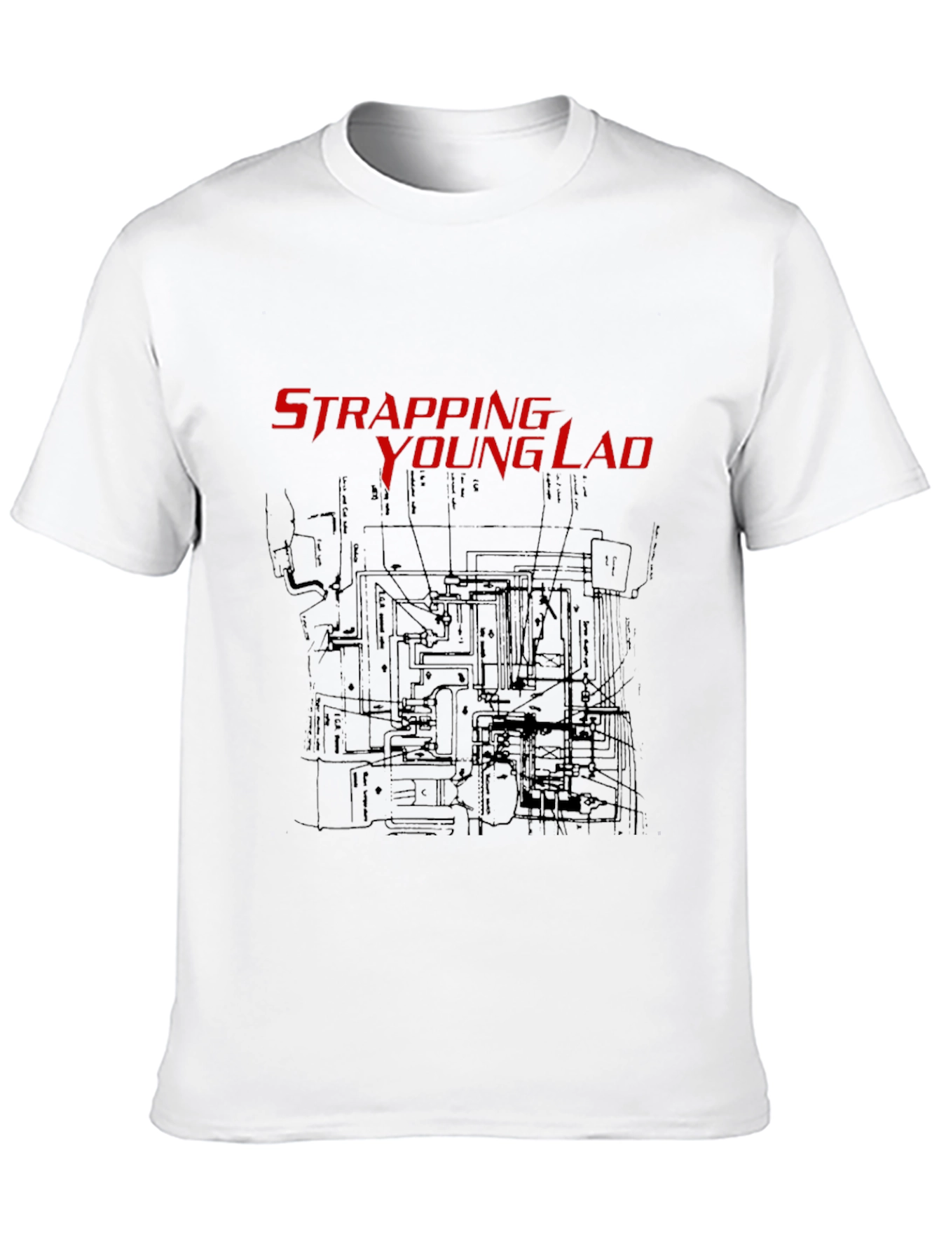 Strapping Young Lad Graphic Print Black T-Shirt