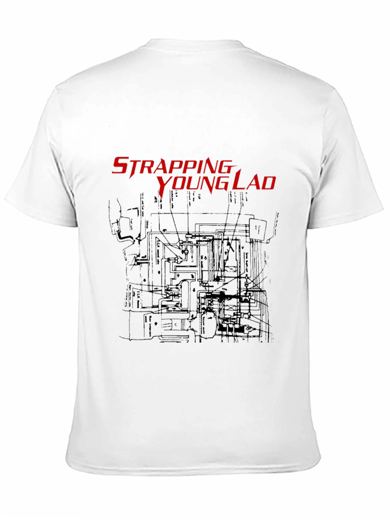 Strapping Young Lad Graphic Print Black T-Shirt