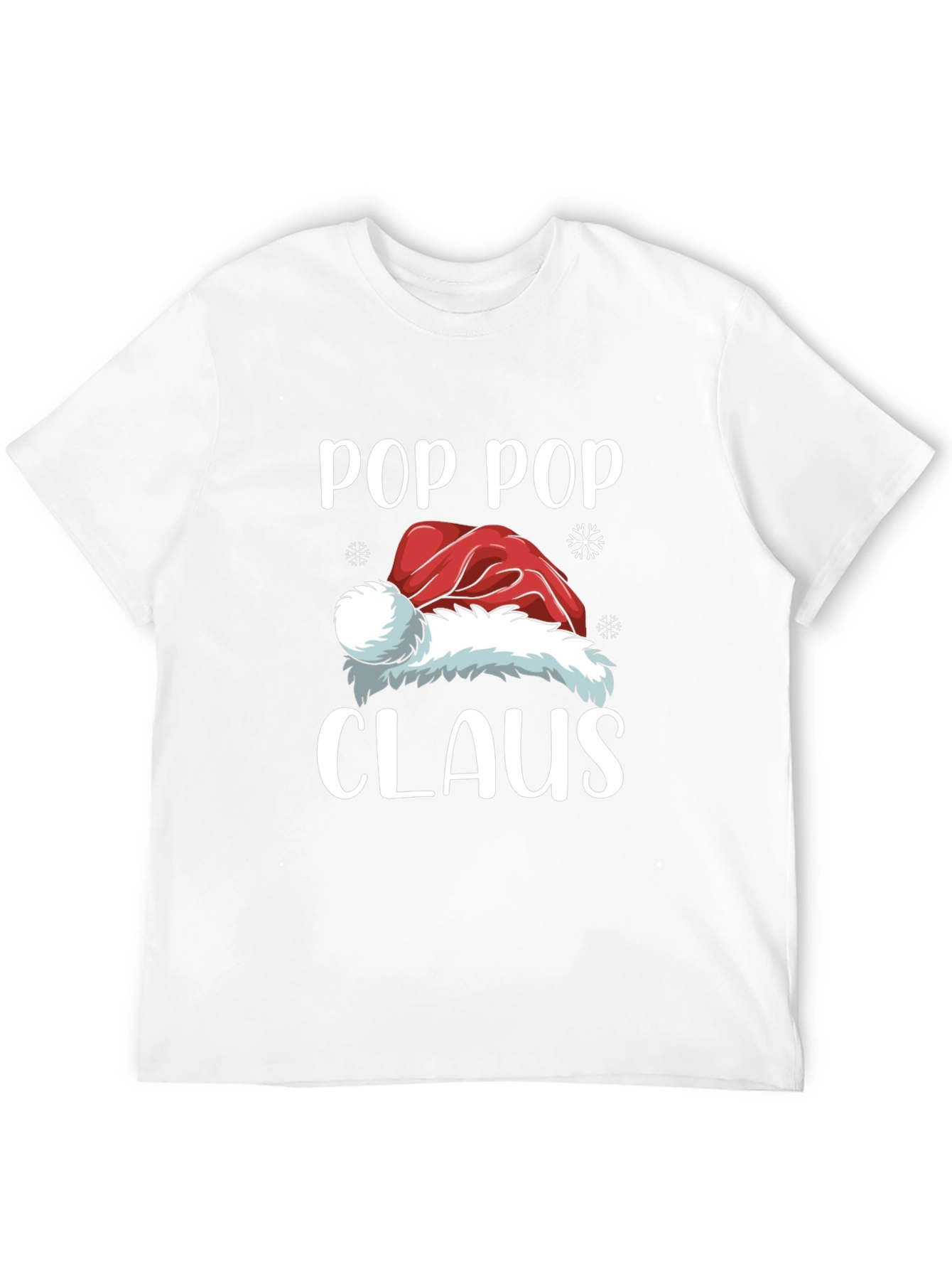 Pop Pop Claus Santa Hat Christmas T-Shirt