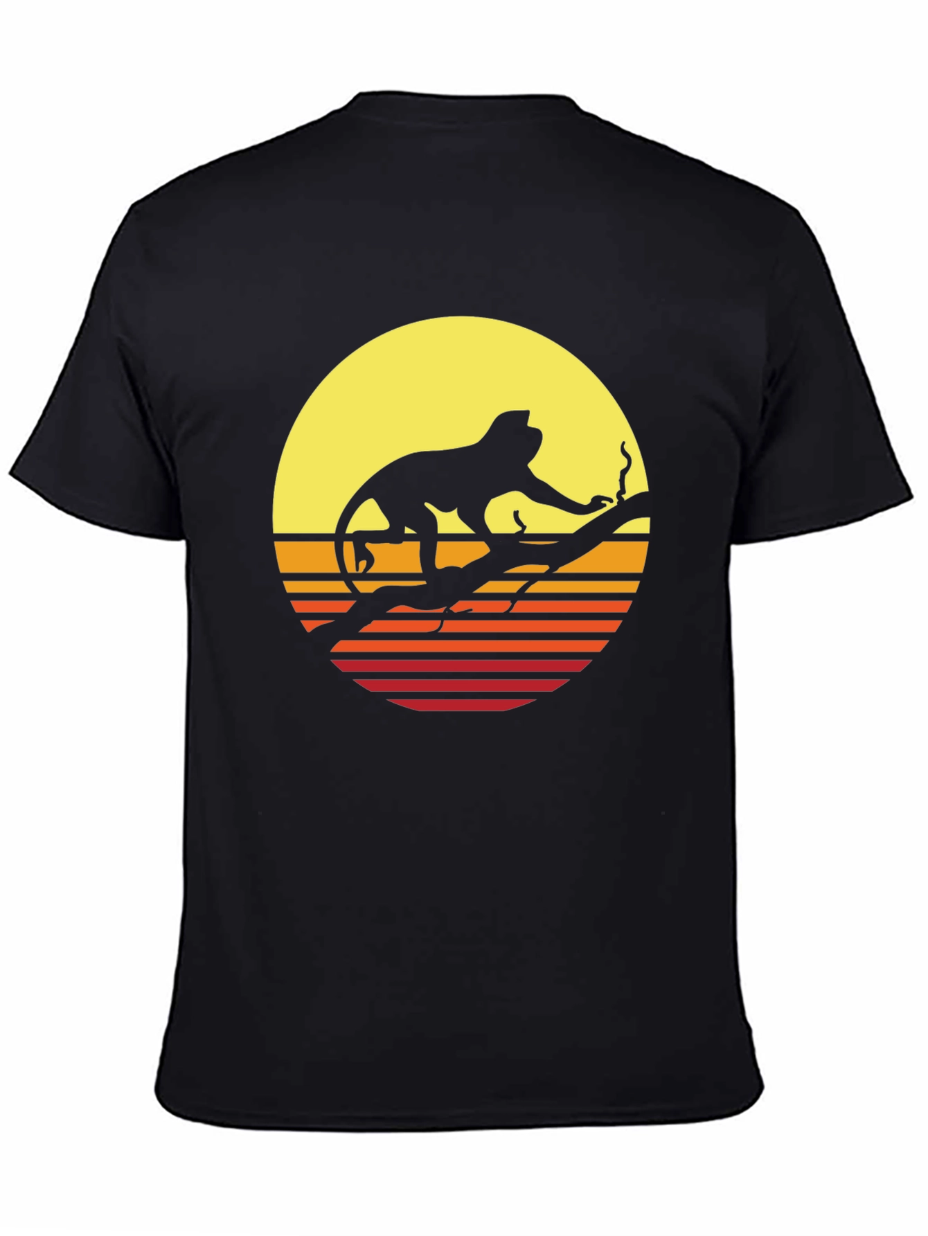 Monkey Sunset Graphic Tee - Retro Style Comfort