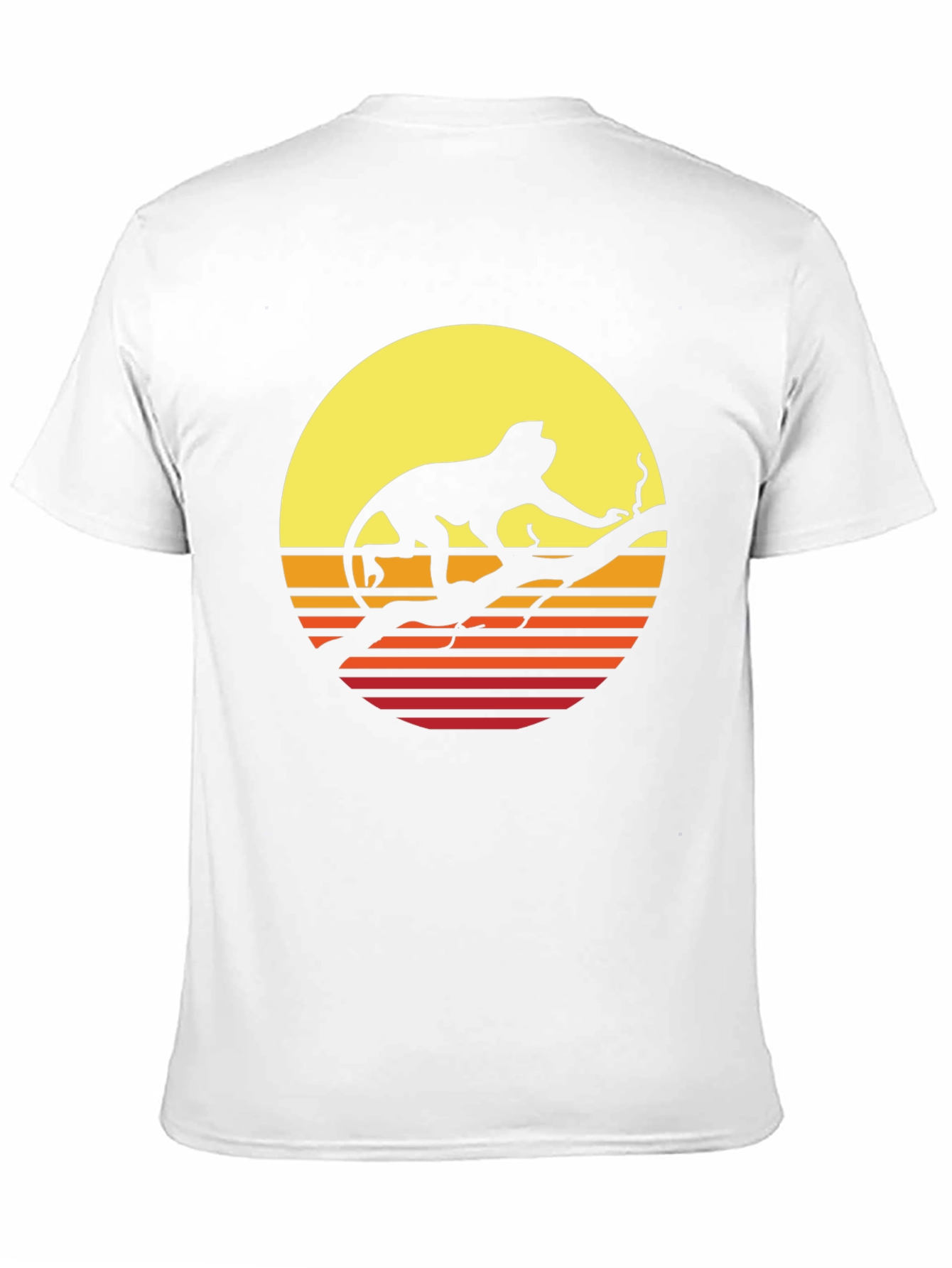 Monkey Sunset Graphic Tee - Retro Style Comfort