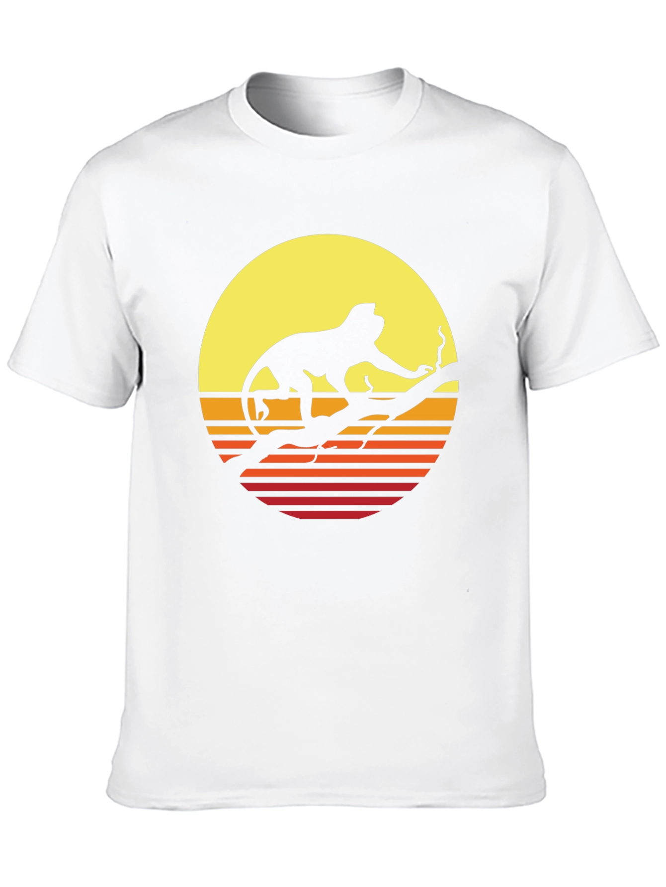 Monkey Sunset Graphic Tee - Retro Style Comfort