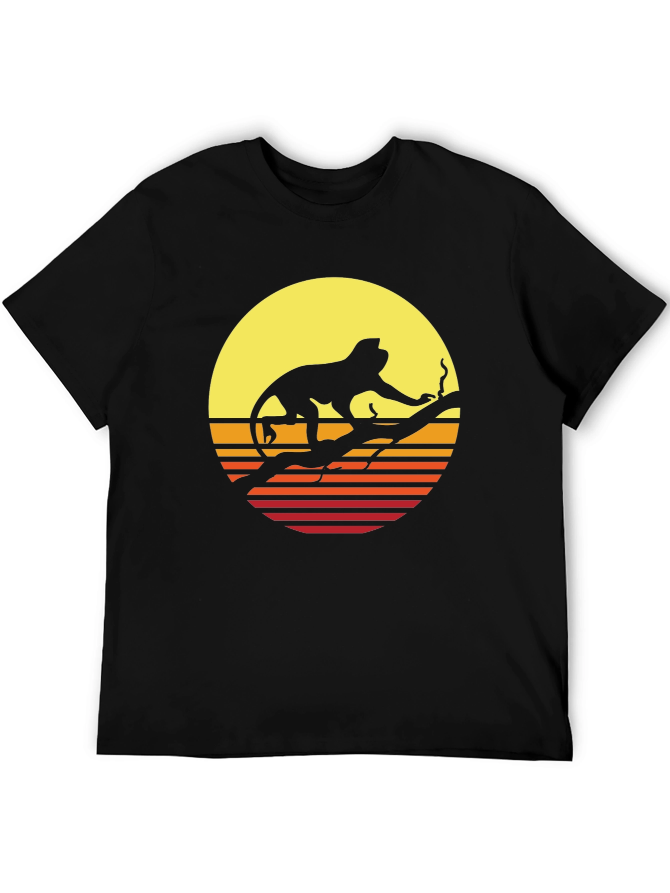 Monkey Sunset Graphic Tee - Retro Style Comfort
