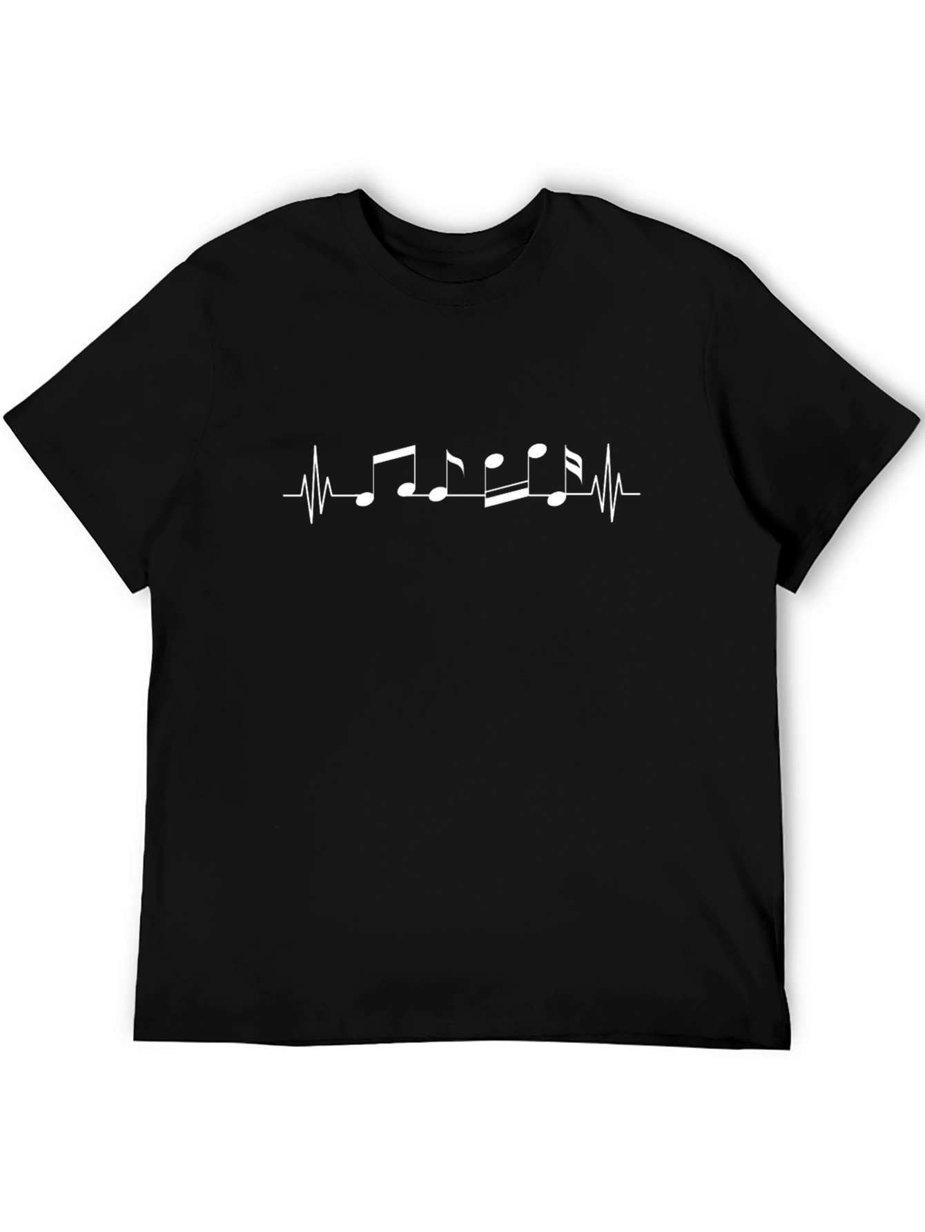 Musical Heartbeat T-Shirt - Black