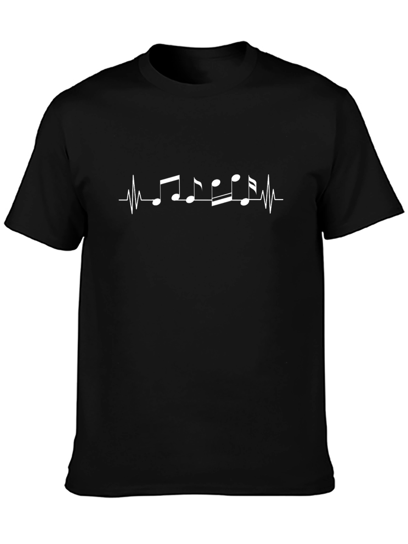 Musical Heartbeat T-Shirt - Black