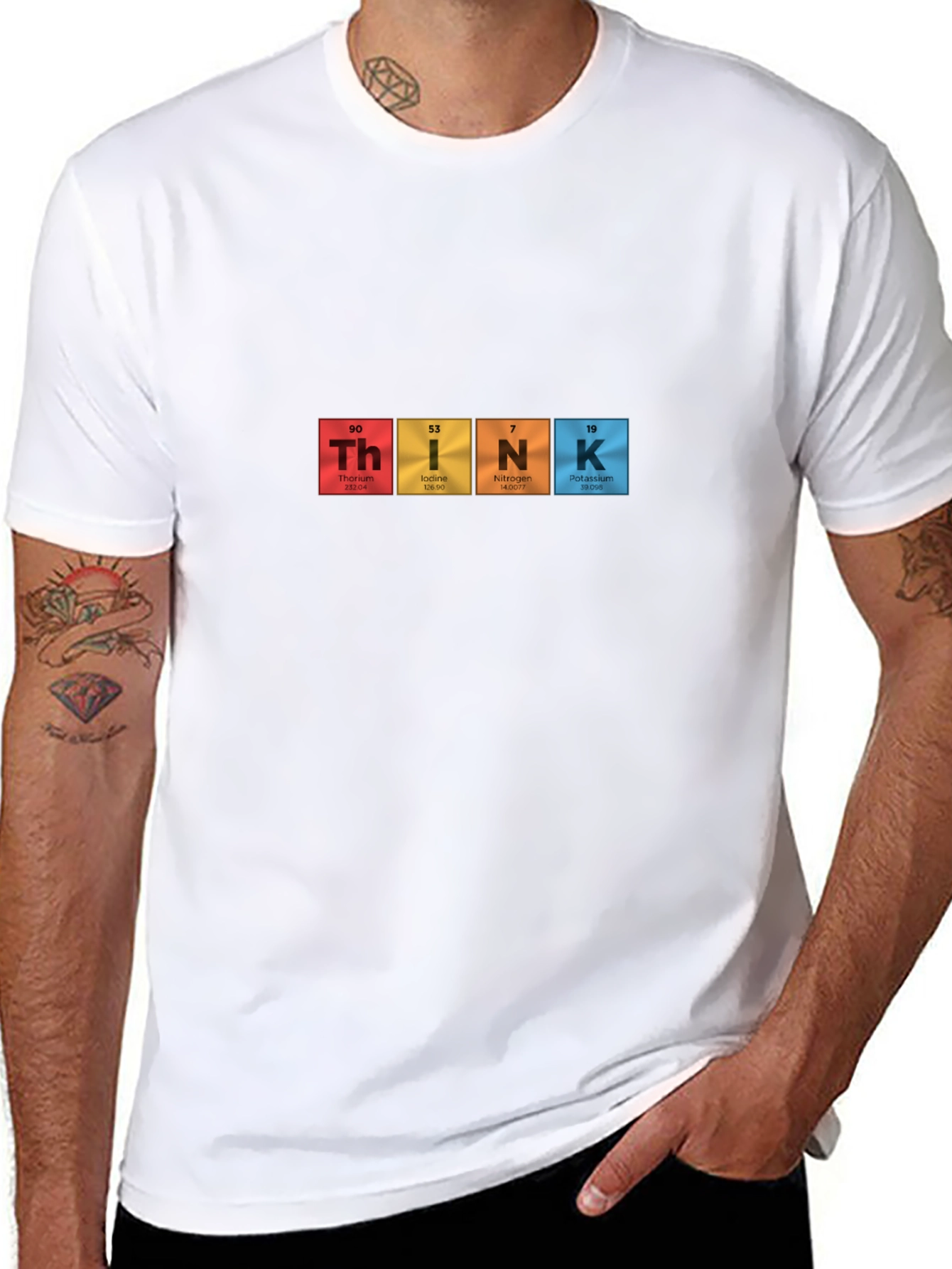 Periodic Table THINK Mens Black T-Shirt