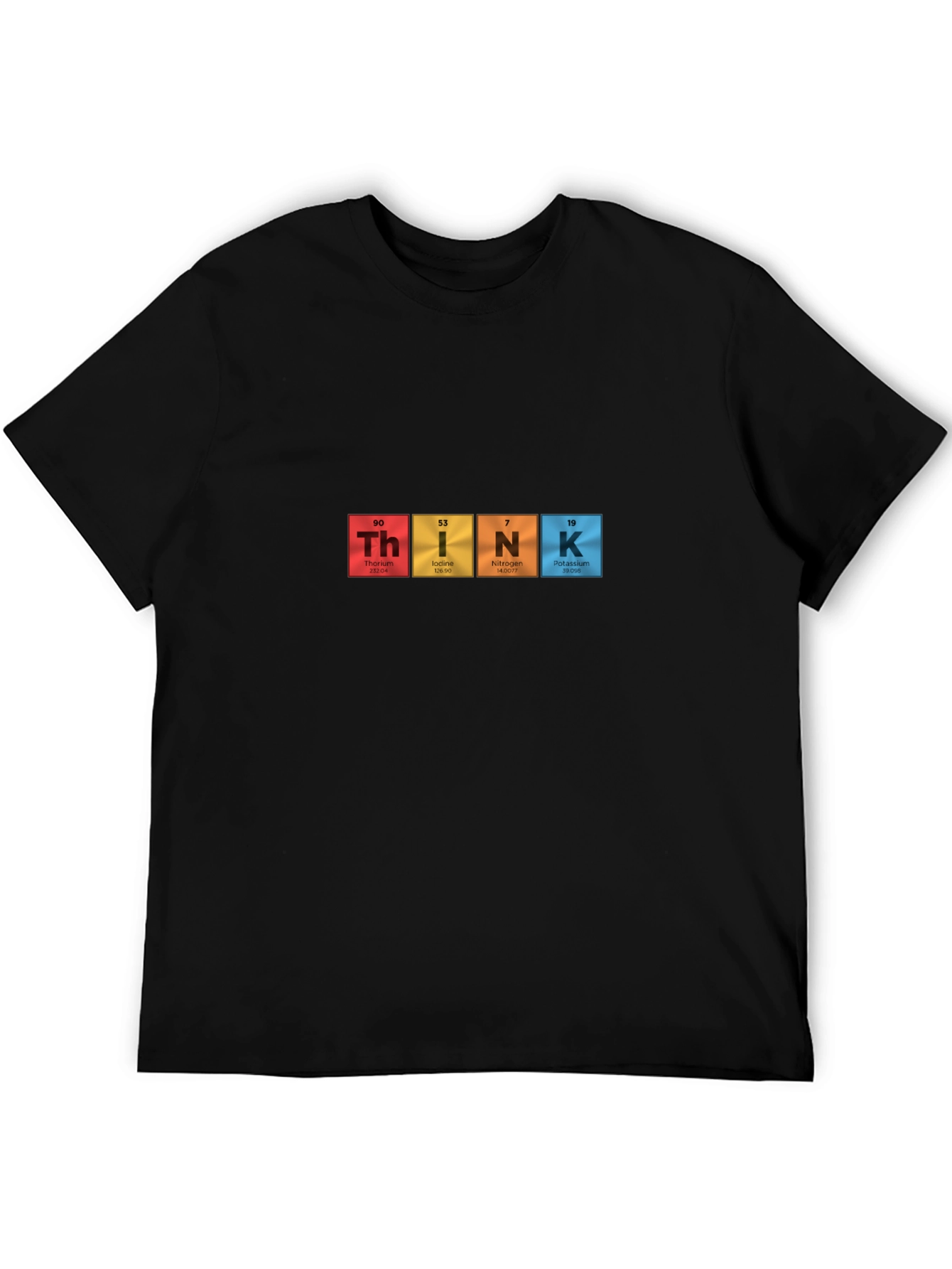 Periodic Table THINK Mens Black T-Shirt