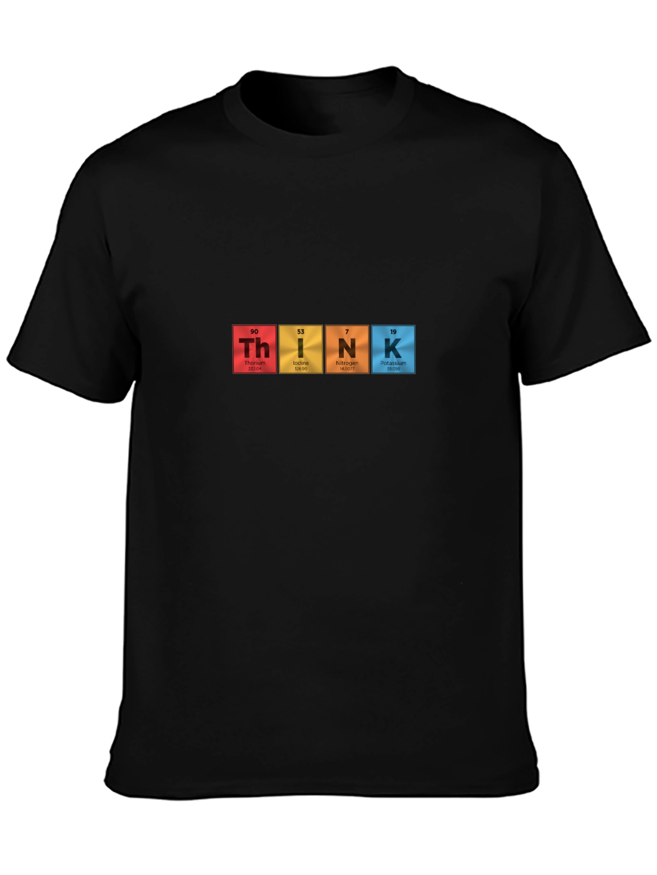 Periodic Table THINK Mens Black T-Shirt