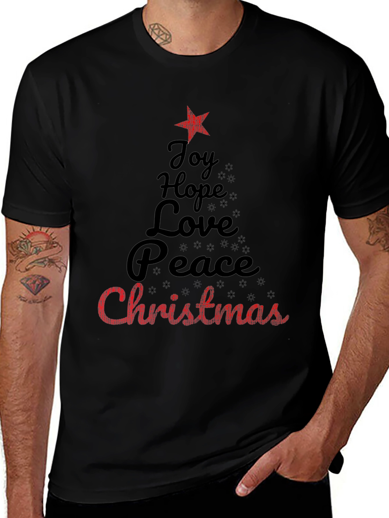 Christmas Joy Hope Peace Love Holiday T-Shirt