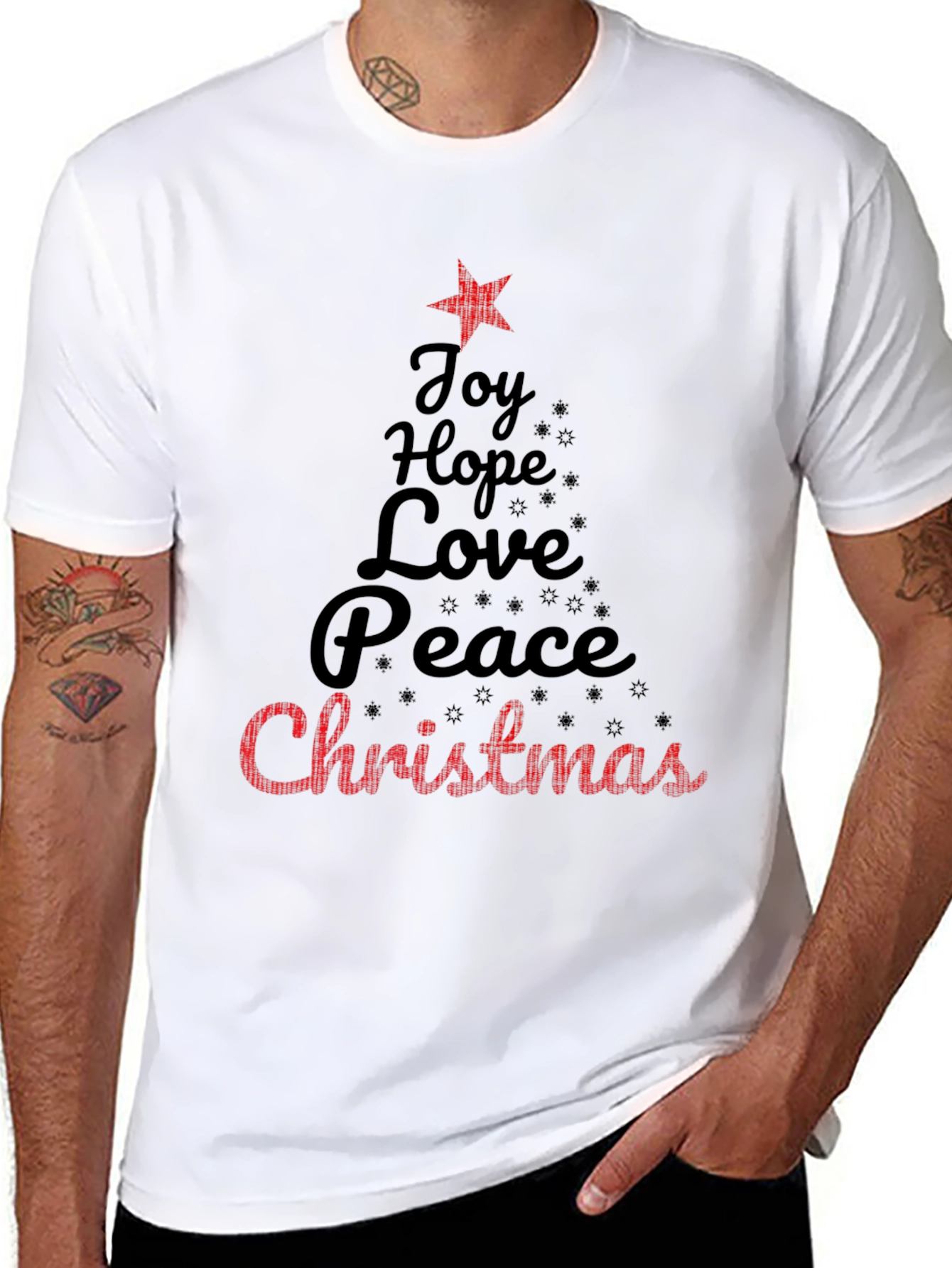 Christmas Joy Hope Peace Love Holiday T-Shirt