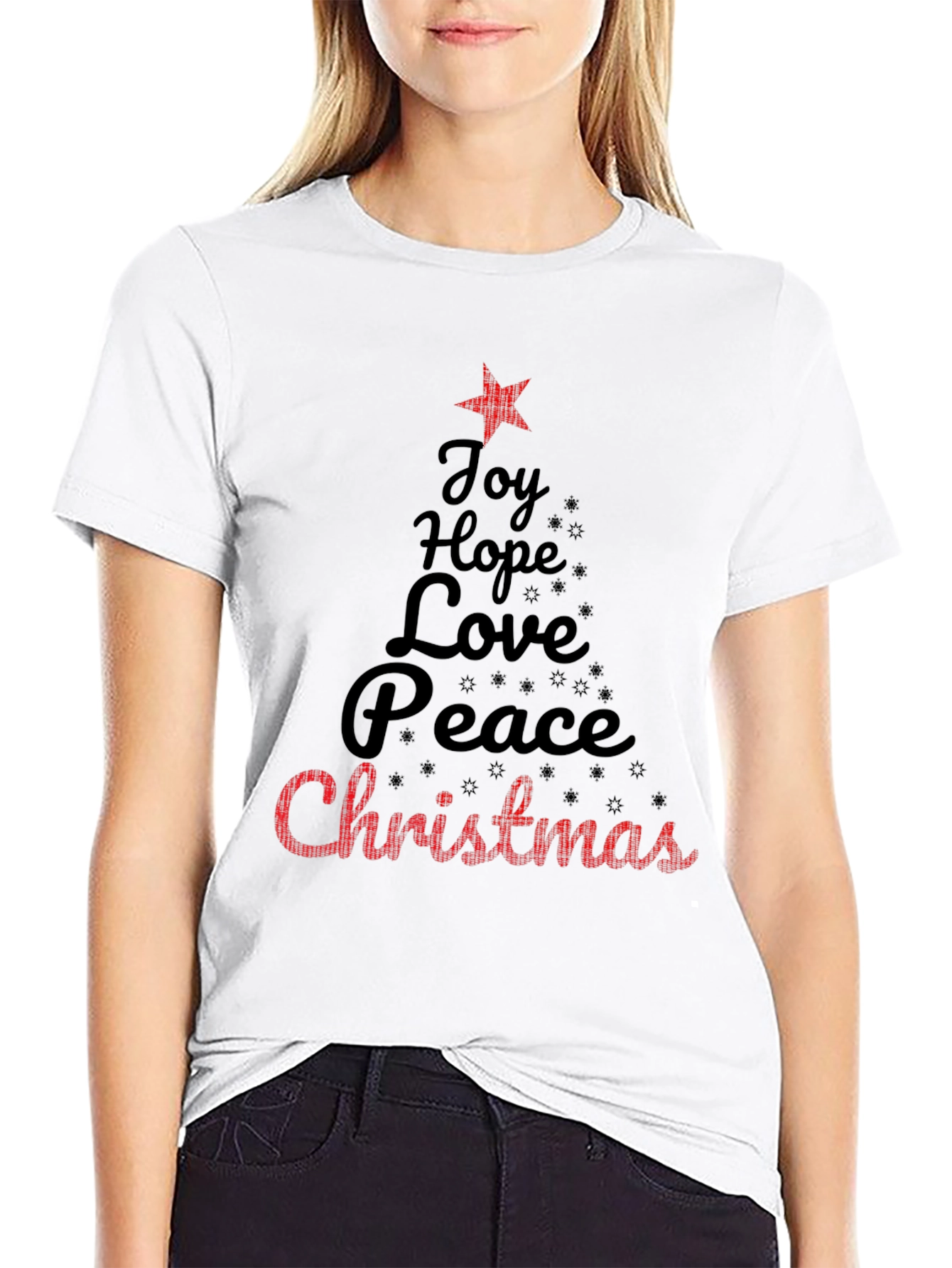 Christmas Joy Hope Peace Love Holiday T-Shirt