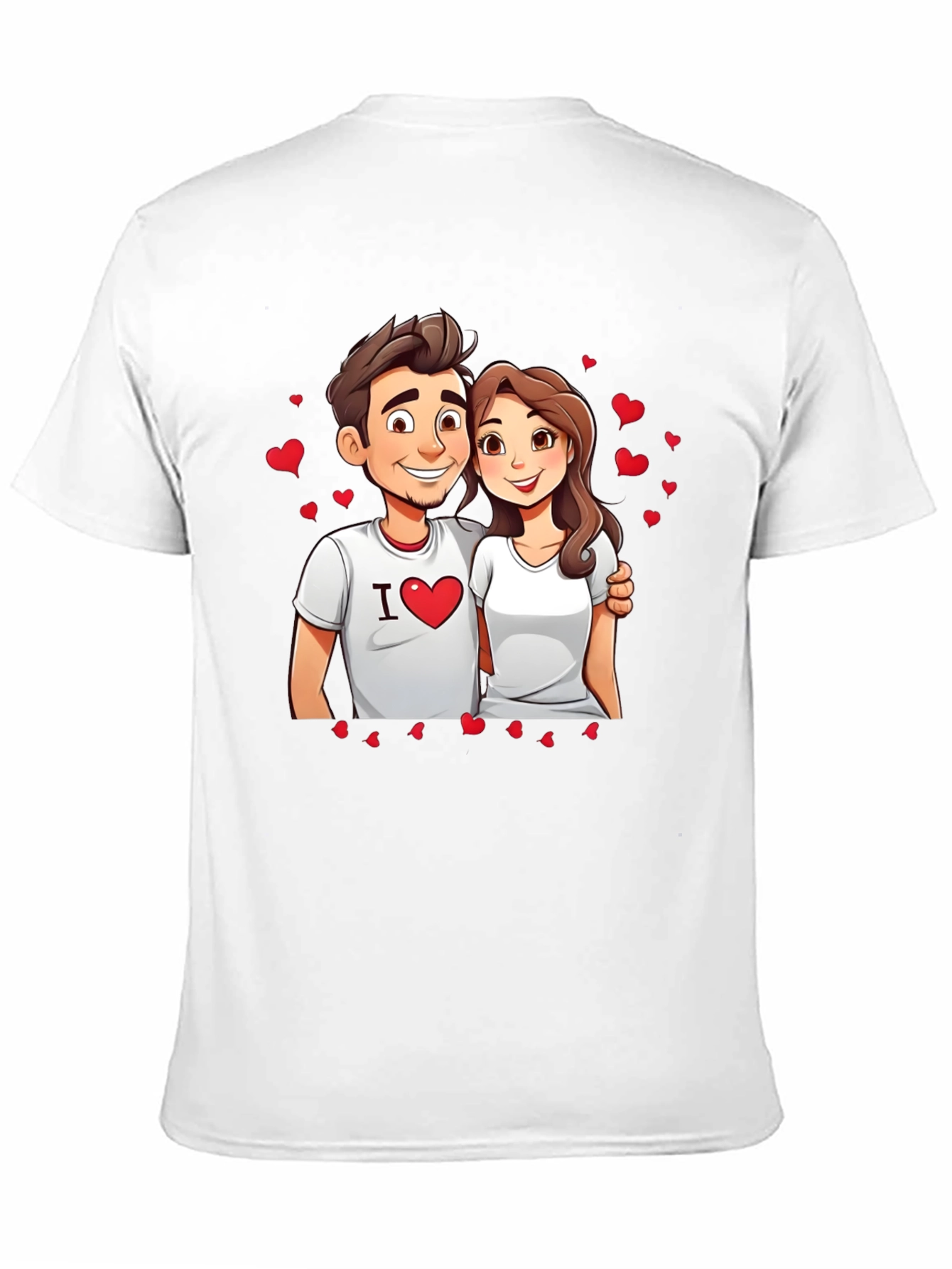 I Heart You Couple Graphic Tee - Black