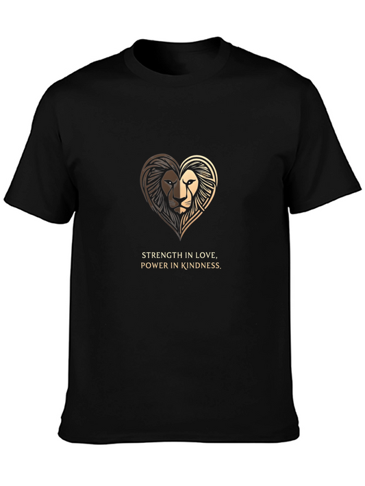 Lion Heart Graphic Tee - Strength & Kindness