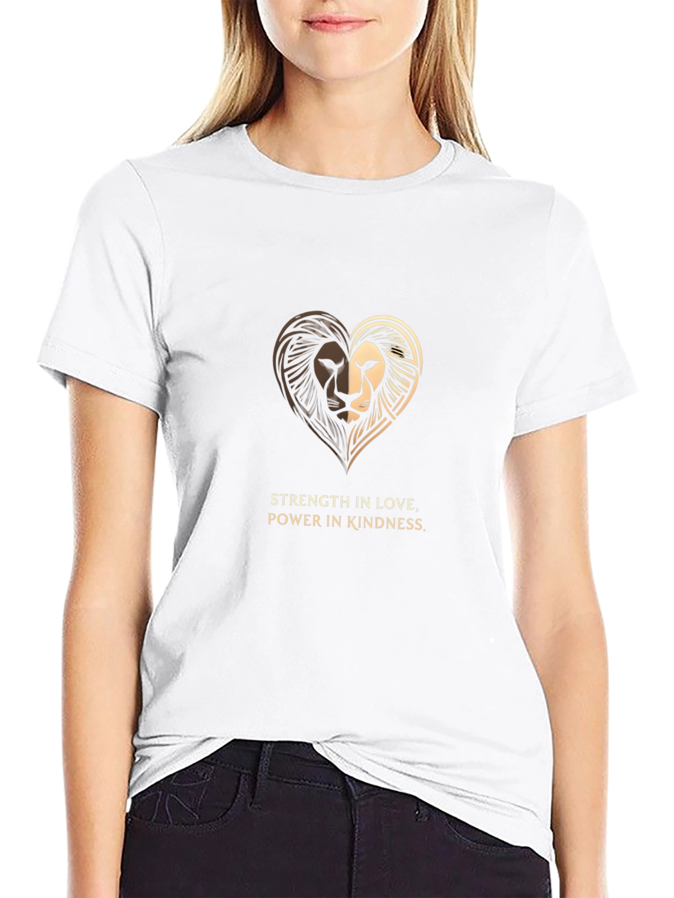 Lion Heart Graphic Tee - Strength & Kindness
