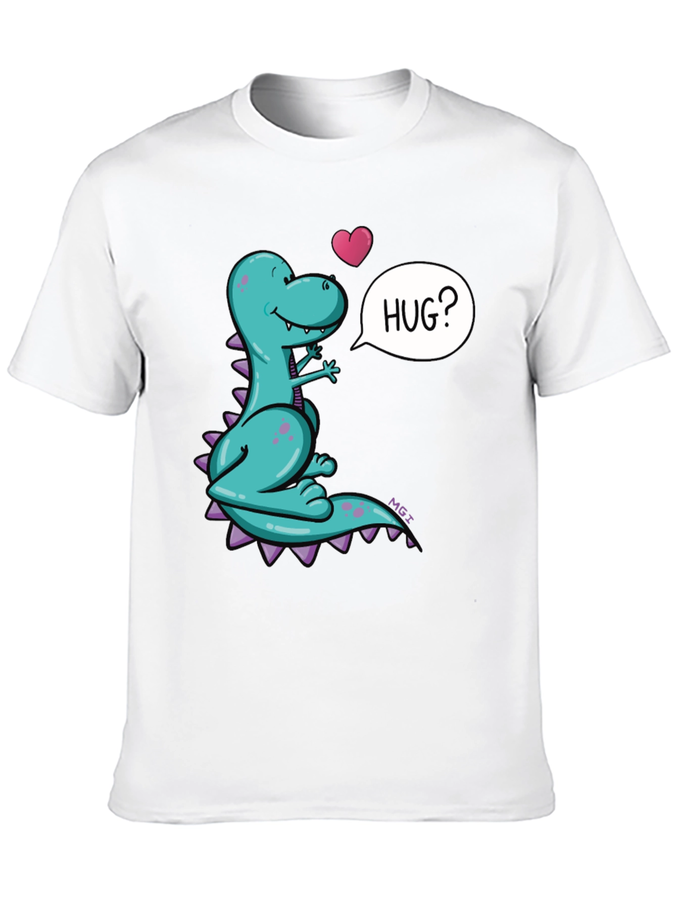 Dino Hug T-Shirt - Cartoon Dinosaur