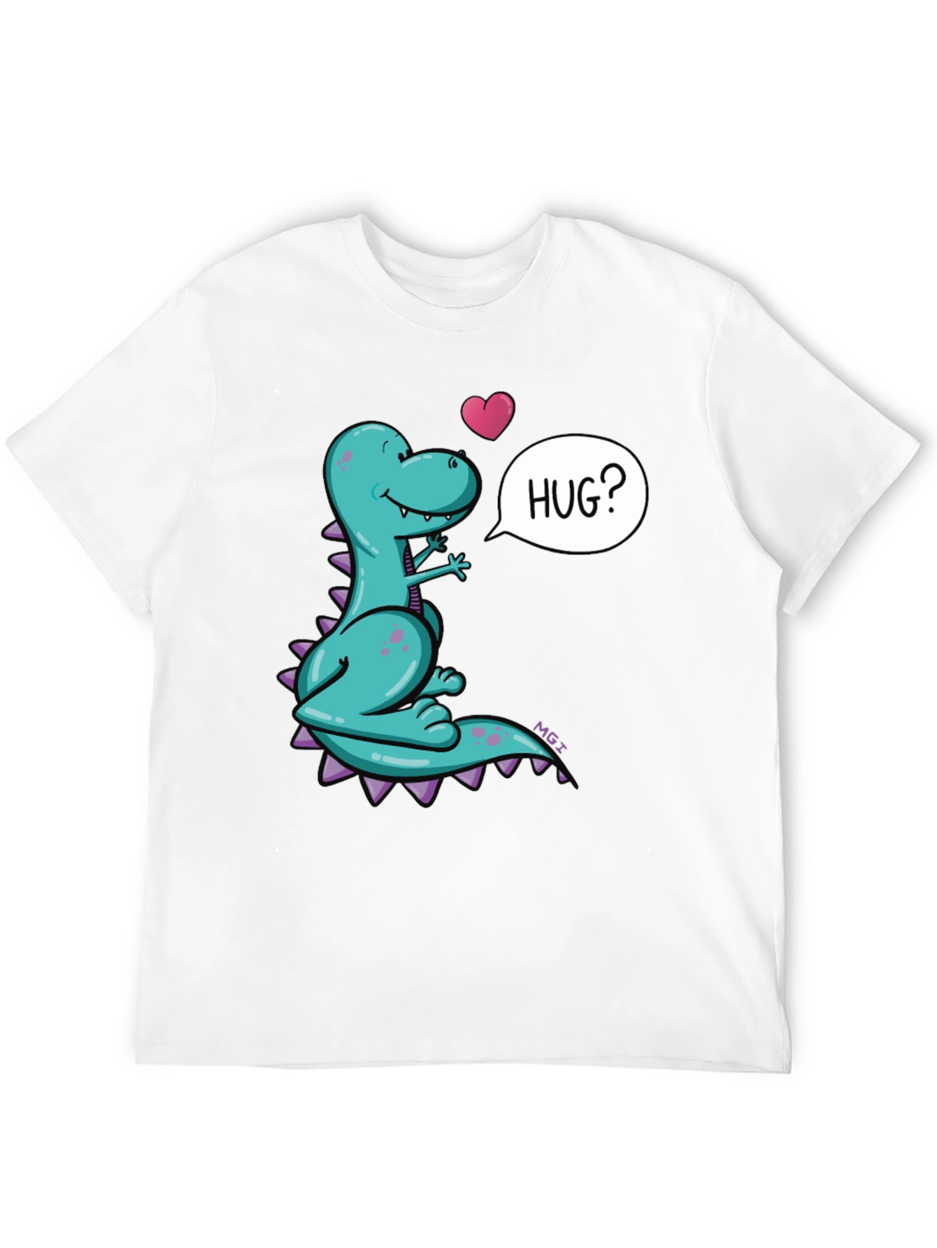 Dino Hug T-Shirt - Cartoon Dinosaur