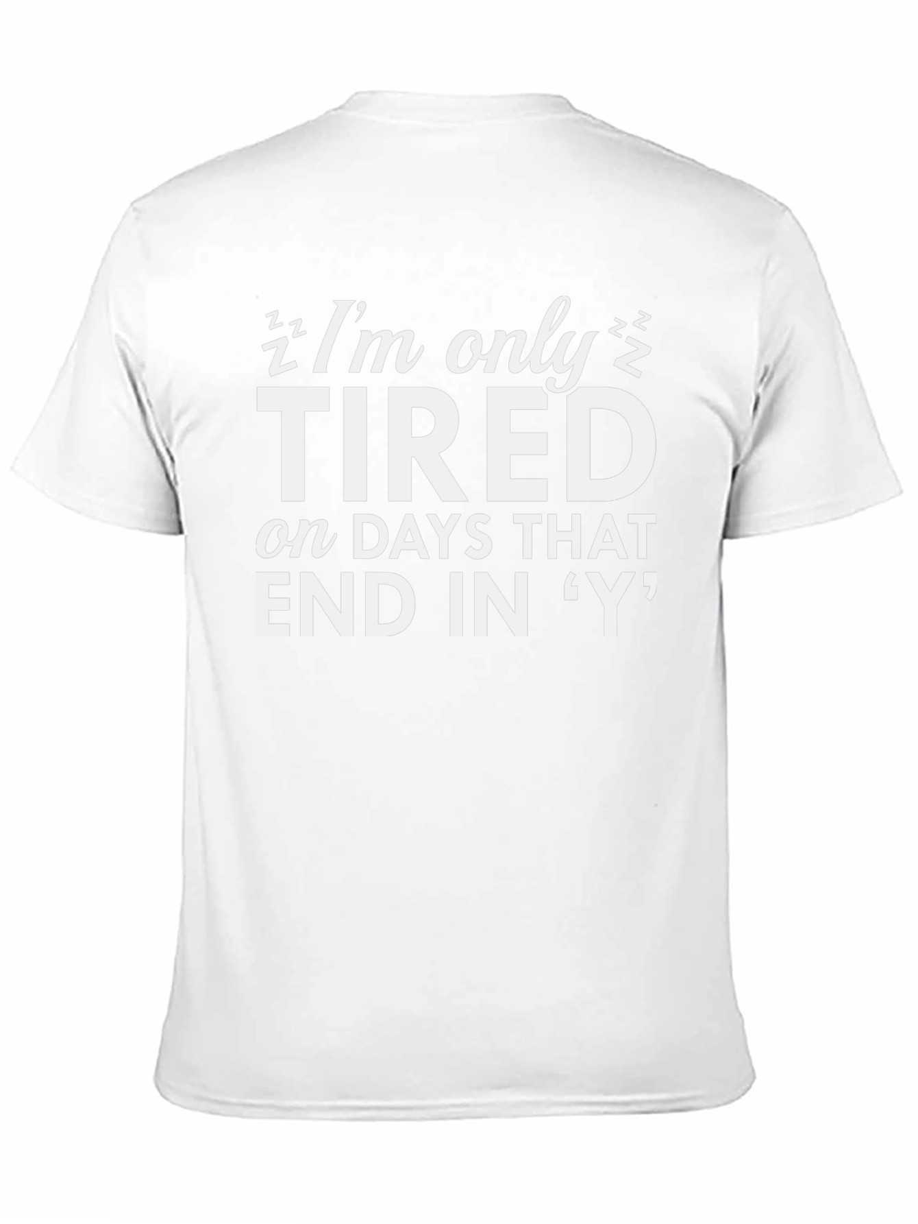 Im Only Tired Black T-Shirt - Funny Slogan Tee