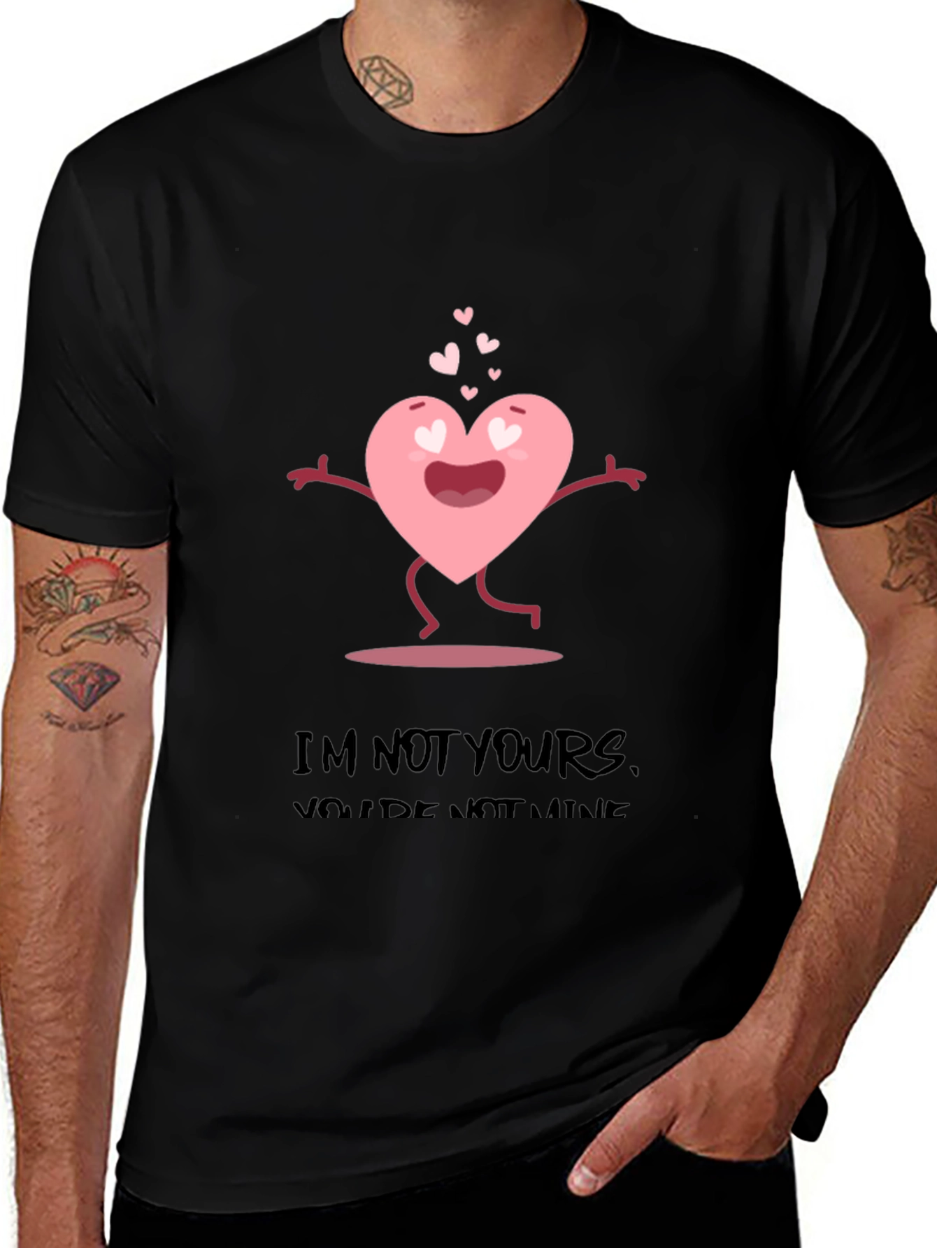 Anti-Valentines Day Heart Graphic T-Shirt