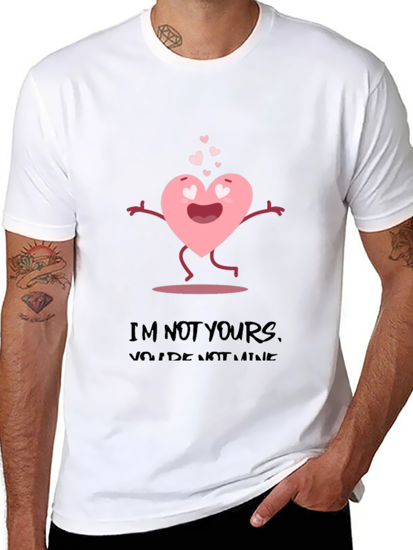 Anti-Valentines Day Heart Graphic T-Shirt