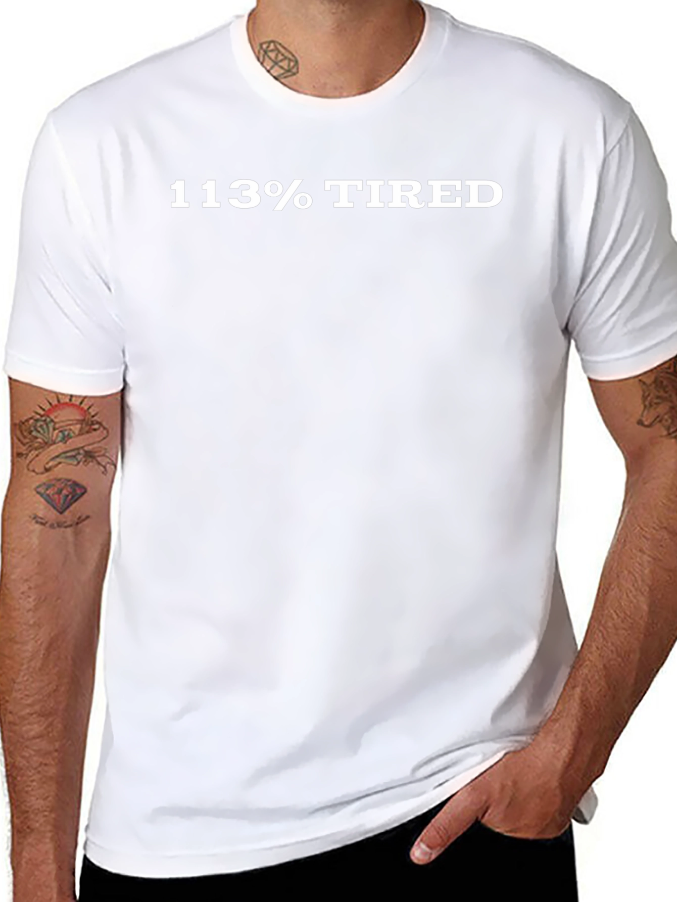 113% Tired Black Graphic Tee