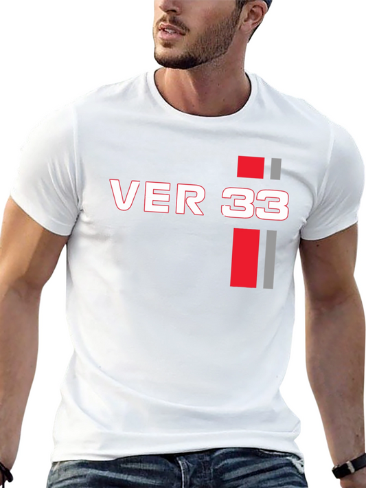 VER 33 Graphic Tee - Black Cotton Blend T-Shirt