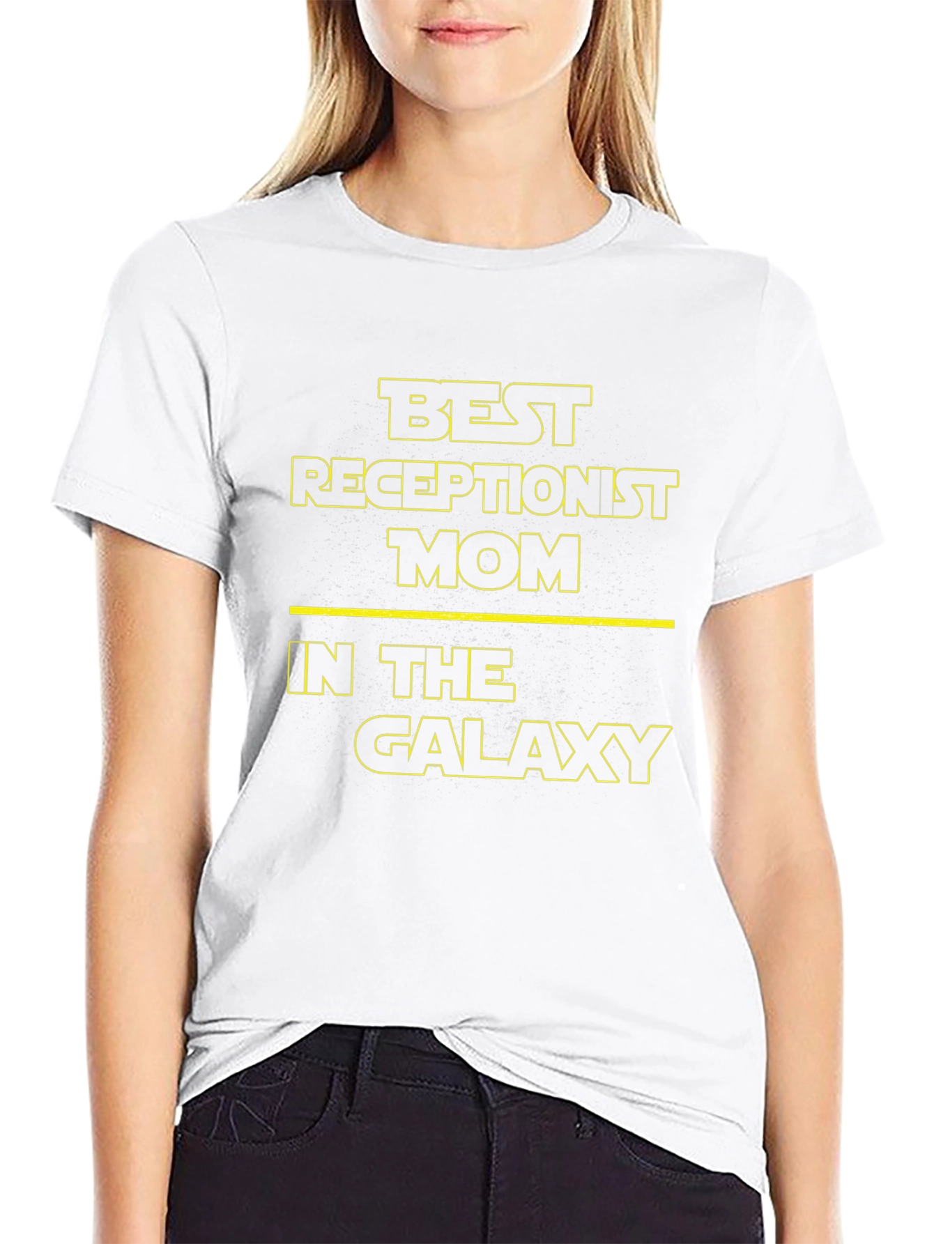 Best Receptionist Mom Galaxy T-Shirt