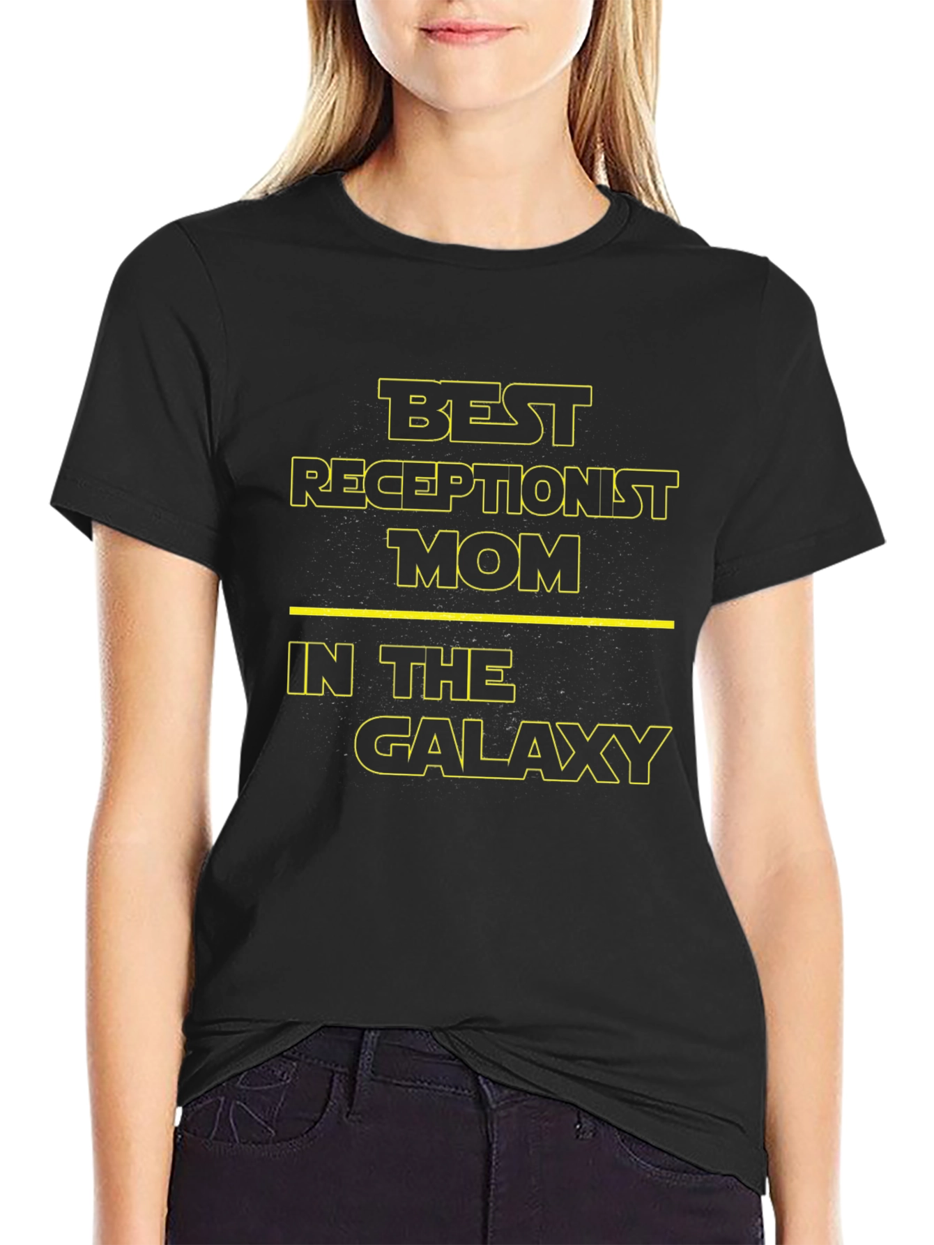 Best Receptionist Mom Galaxy T-Shirt