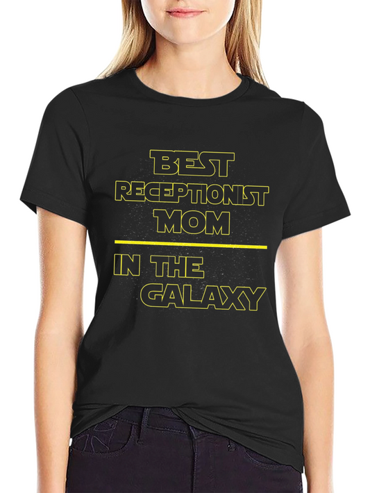 Best Receptionist Mom Galaxy T-Shirt