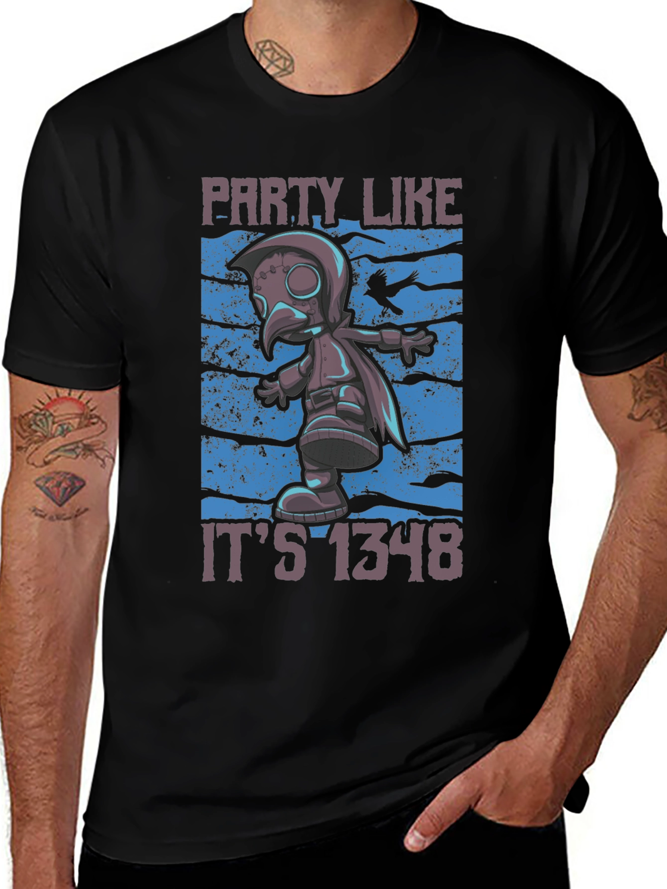 Party Like Its 1348 Plague Doctor Graphic T-Shirt