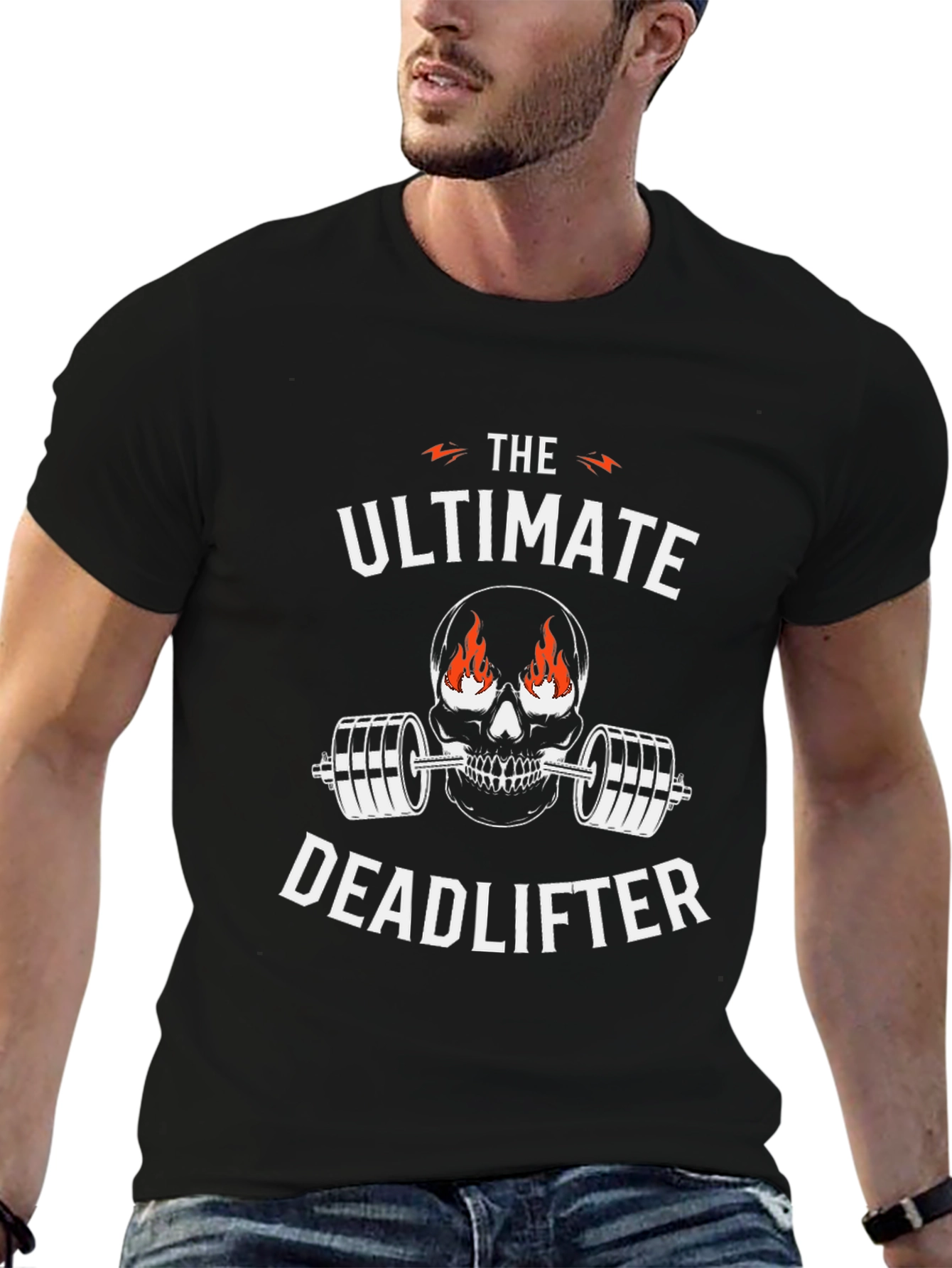 Ultimate Deadlifter Skull Graphic Tee - Powerlifting Shirt