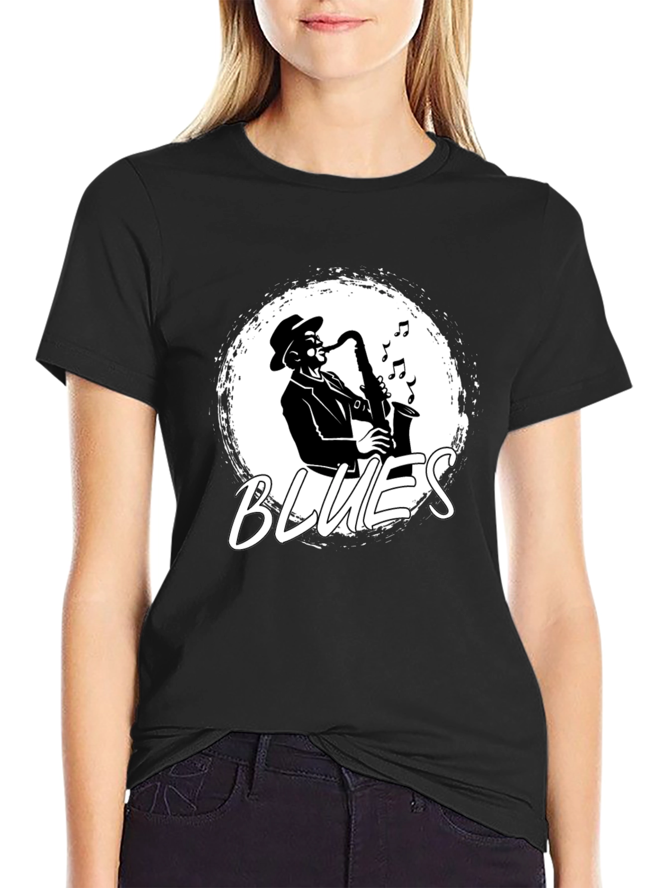 Blues Saxophone T-Shirt - Stylish Music Tee
