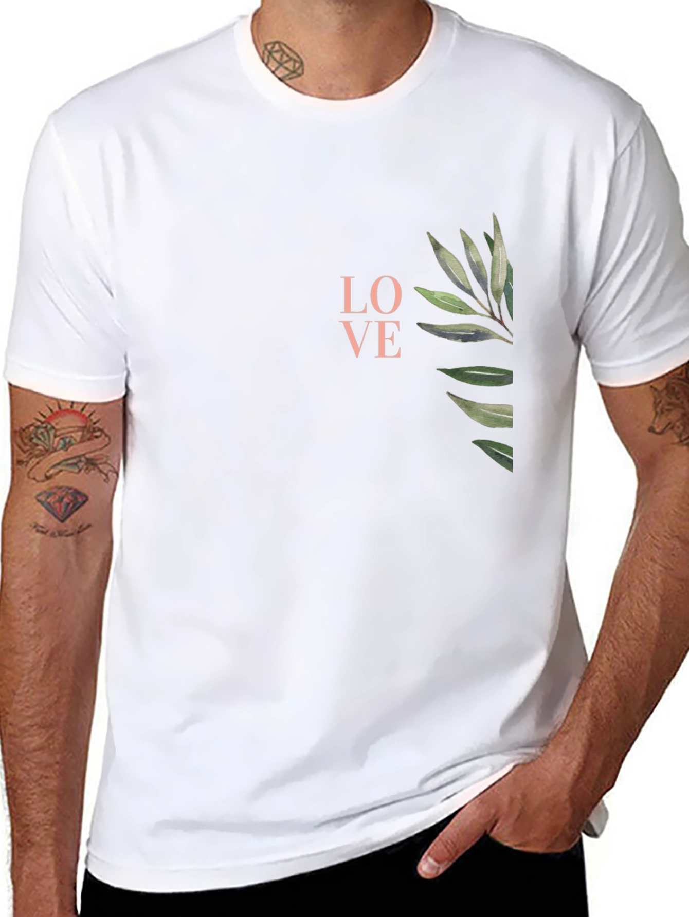 Love Leaf Graphic T-Shirt - Stylish Mens Tee