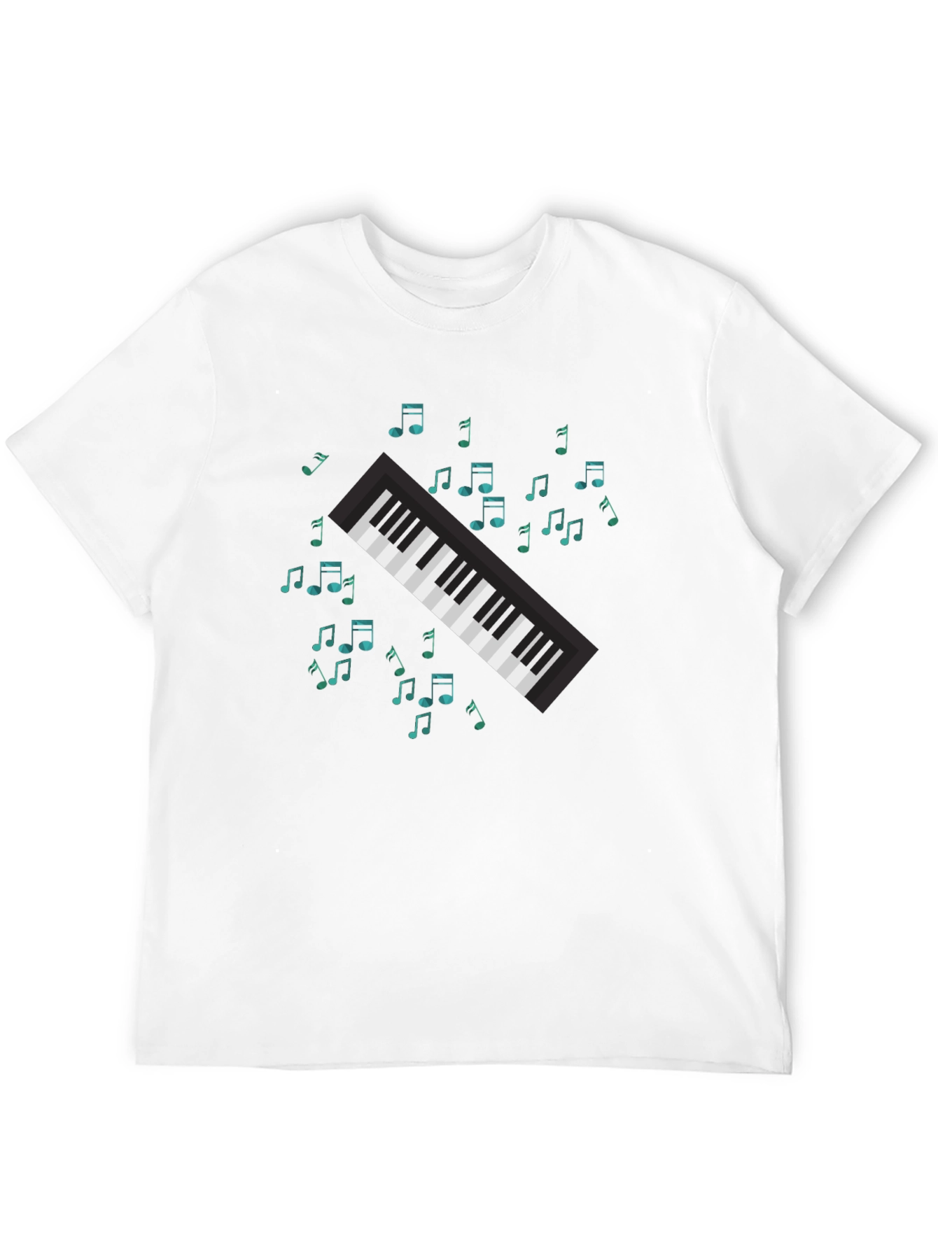 Musical Keyboard Notes Graphic Tee
