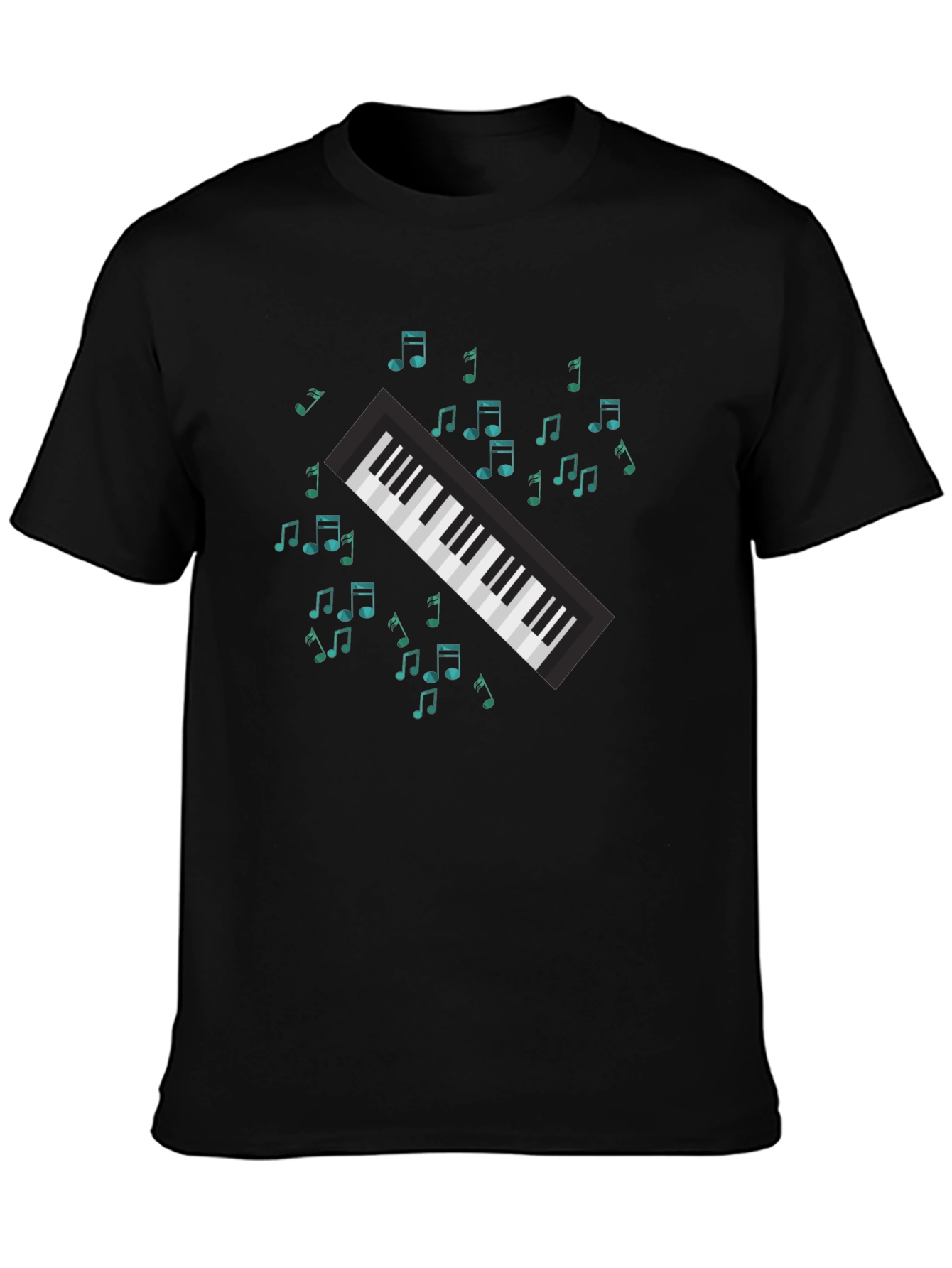 Musical Keyboard Notes Graphic Tee