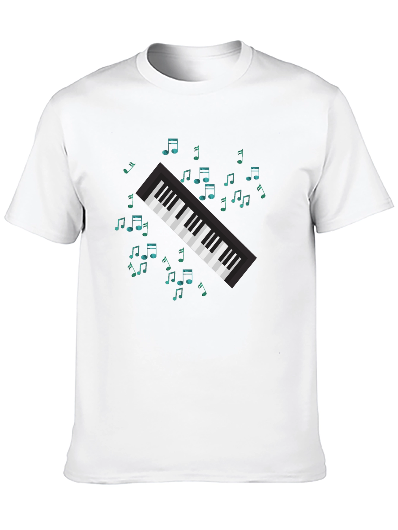 Musical Keyboard Notes Graphic Tee