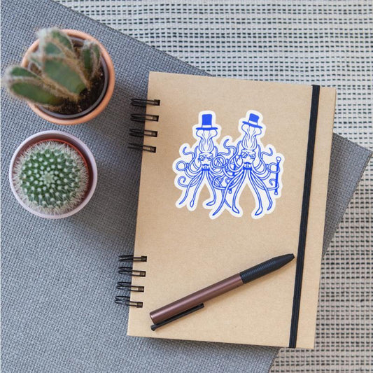 2 octopus sir hat monocle glasses two rich friends