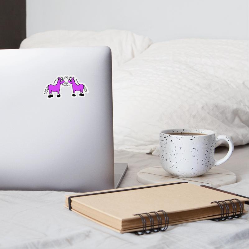 2 Unicorns Team Couple Horns Friends Greeting Cute