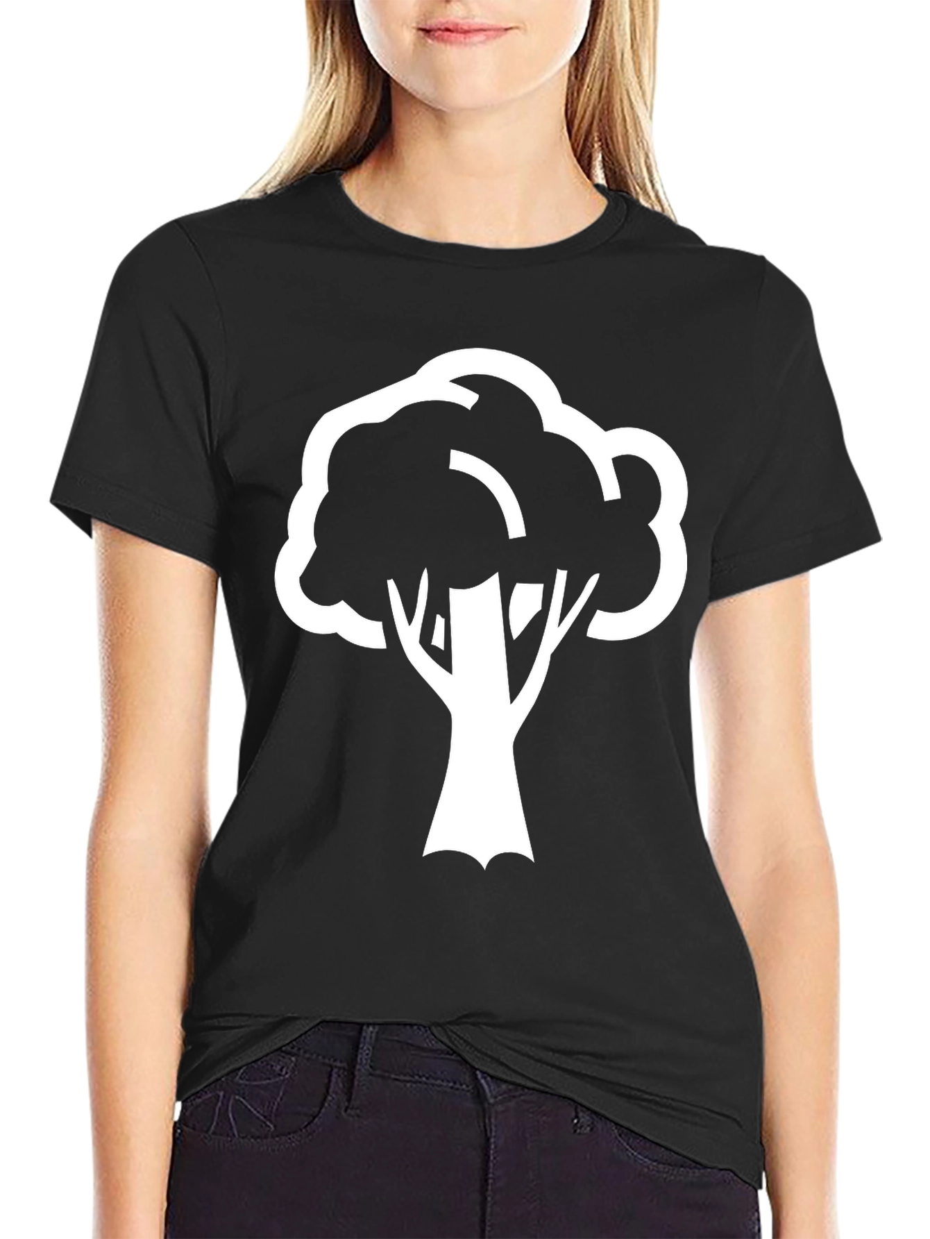 Bold Tree Graphic Tee - Black Cotton Casual Shirt