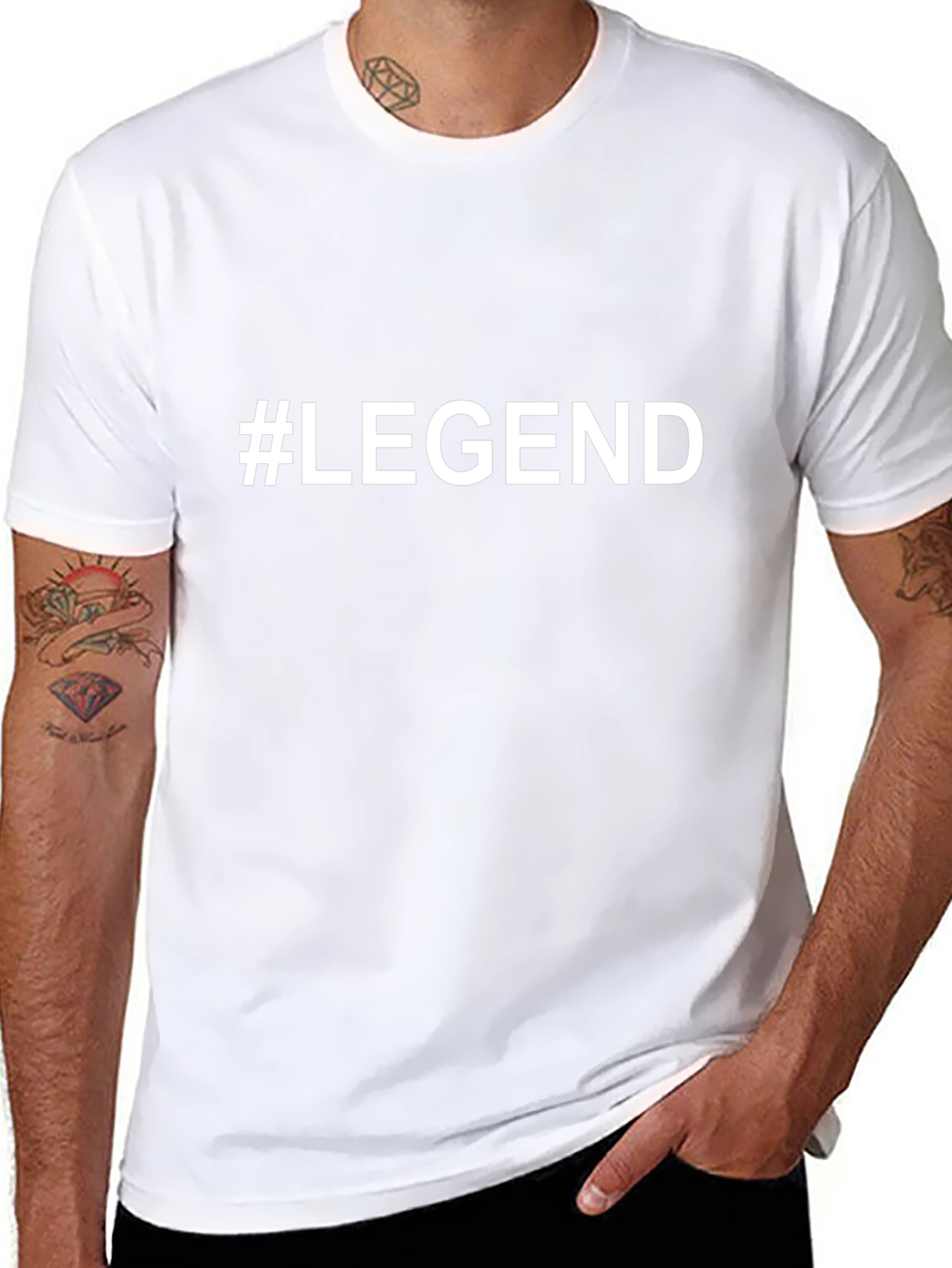 #Legend Black Graphic Tee - Bold Statement T-Shirt