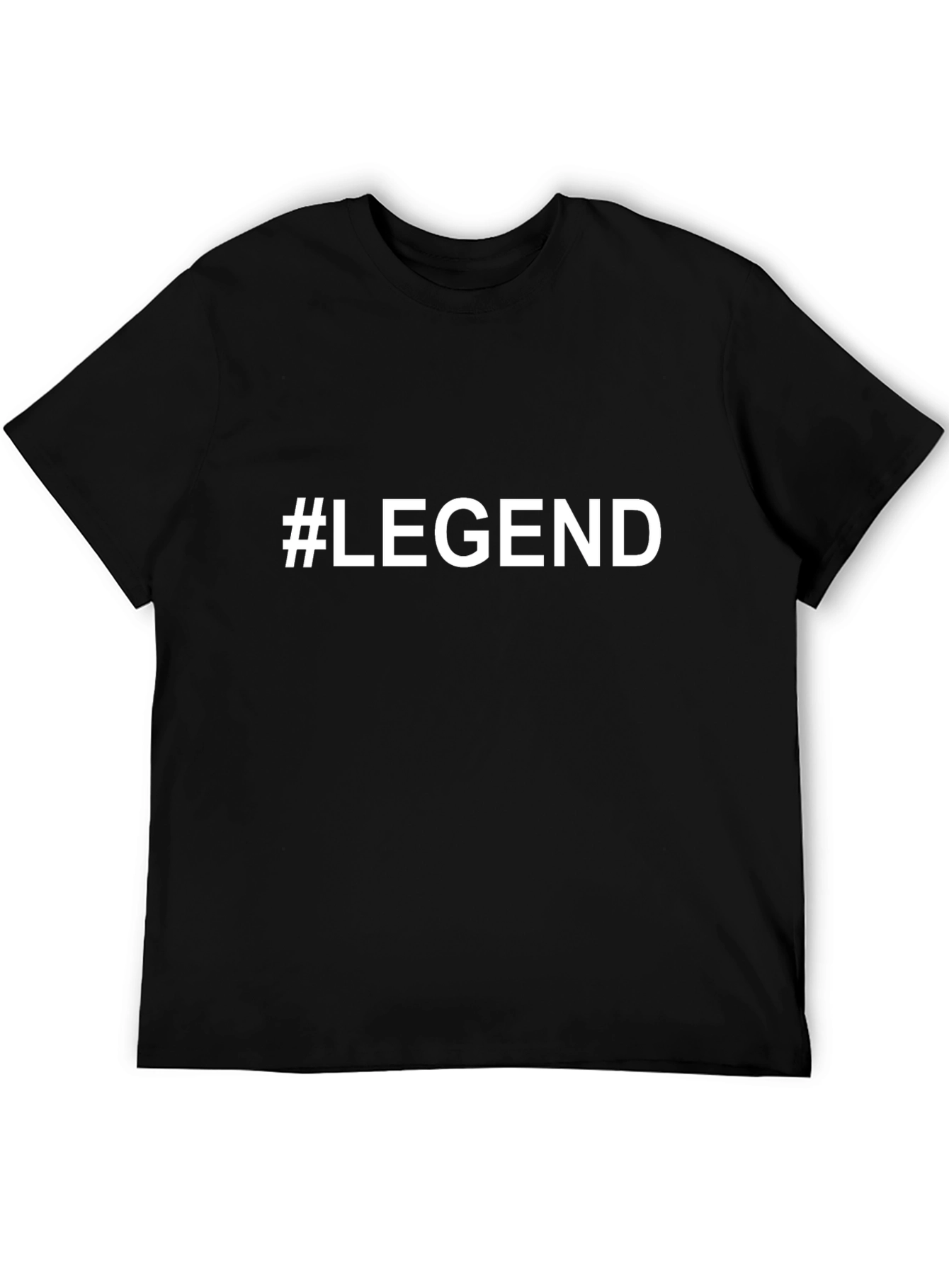 #Legend Black Graphic Tee - Bold Statement T-Shirt