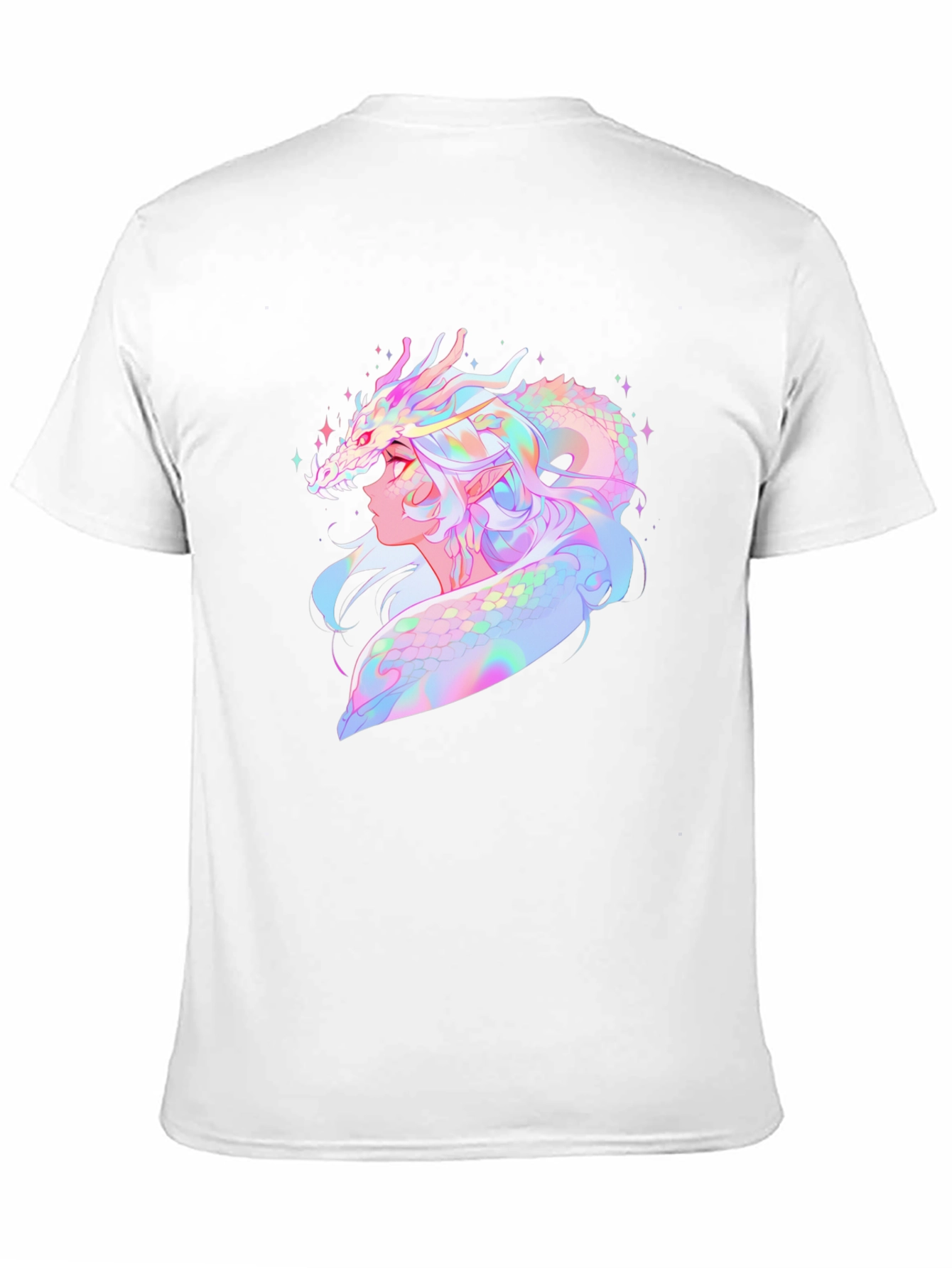 Dragon Girl Graphic Tee - Black Cotton Comfort