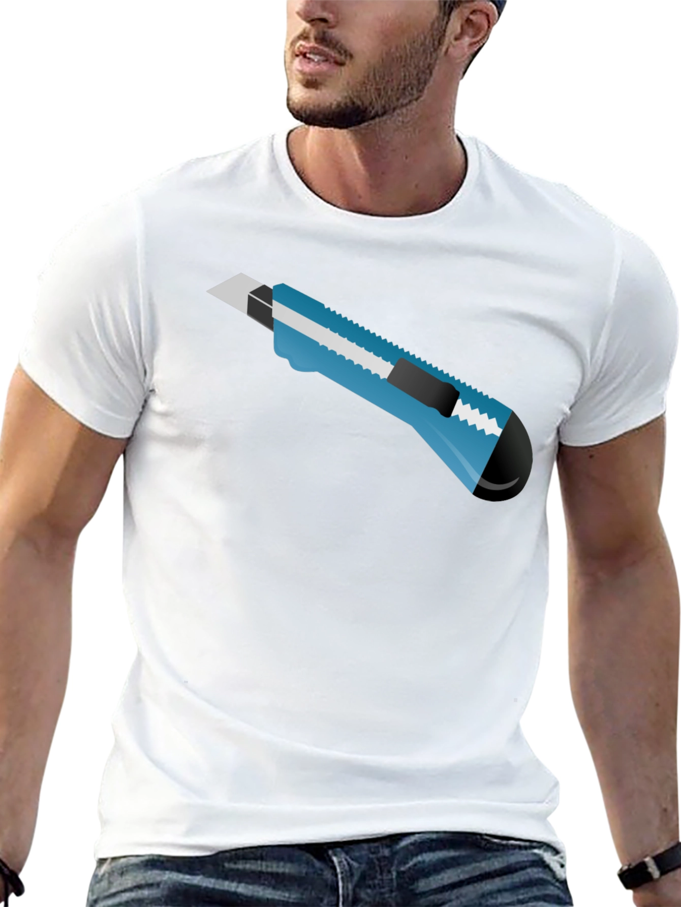 Cool Graphic Tee with Cutter Design