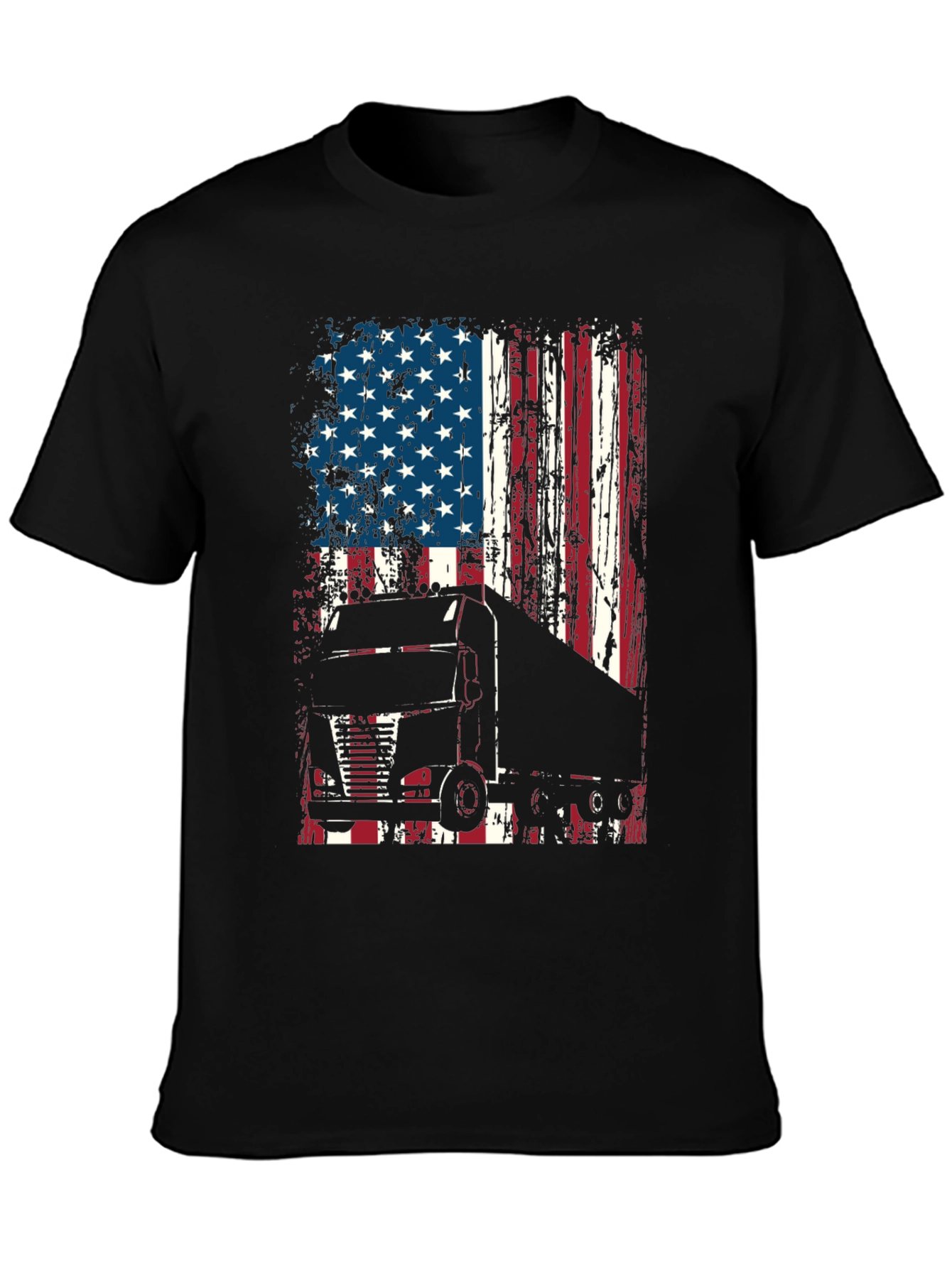 American Flag Trucker T-Shirt