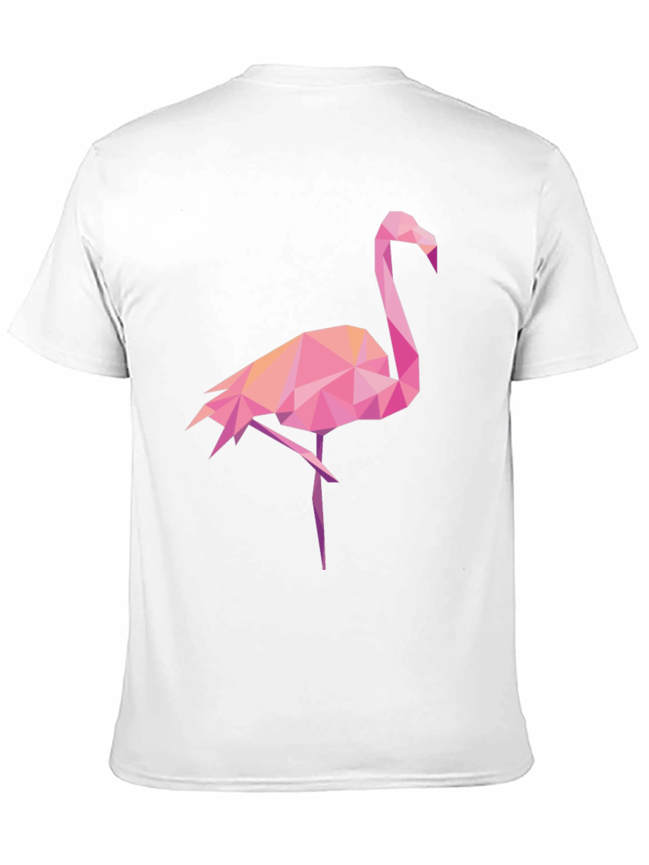Geometric Flamingo Graphic Tee - Black Casual Shirt