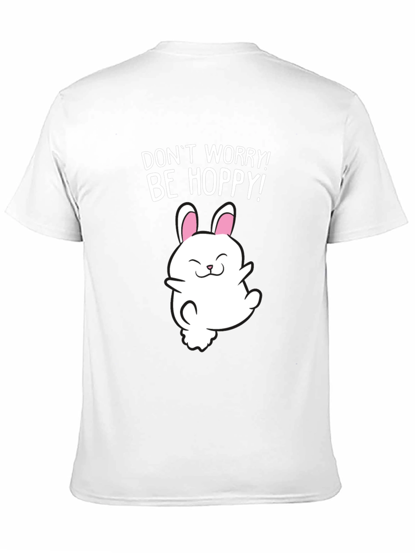 Dont Worry Be Hoppy! Easter Bunny Graphic Tee