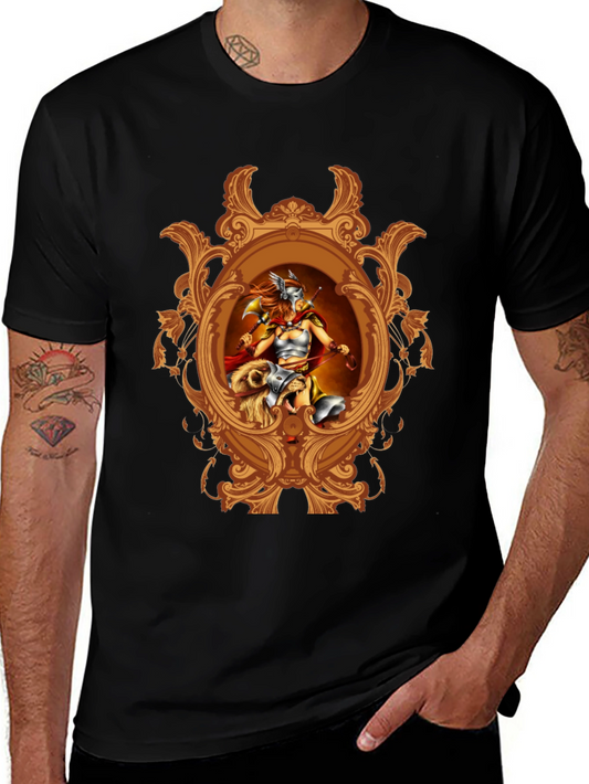 Valkyrie Framed Graphic T-Shirt - Black
