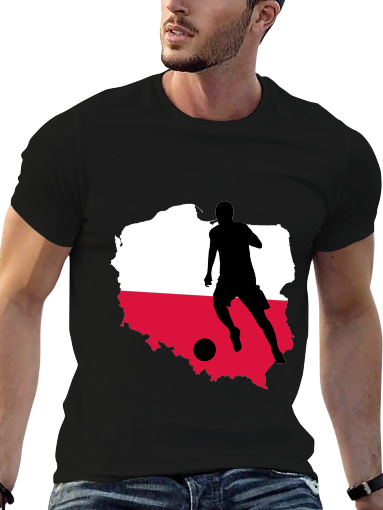 Poland Soccer Silhouette T-Shirt