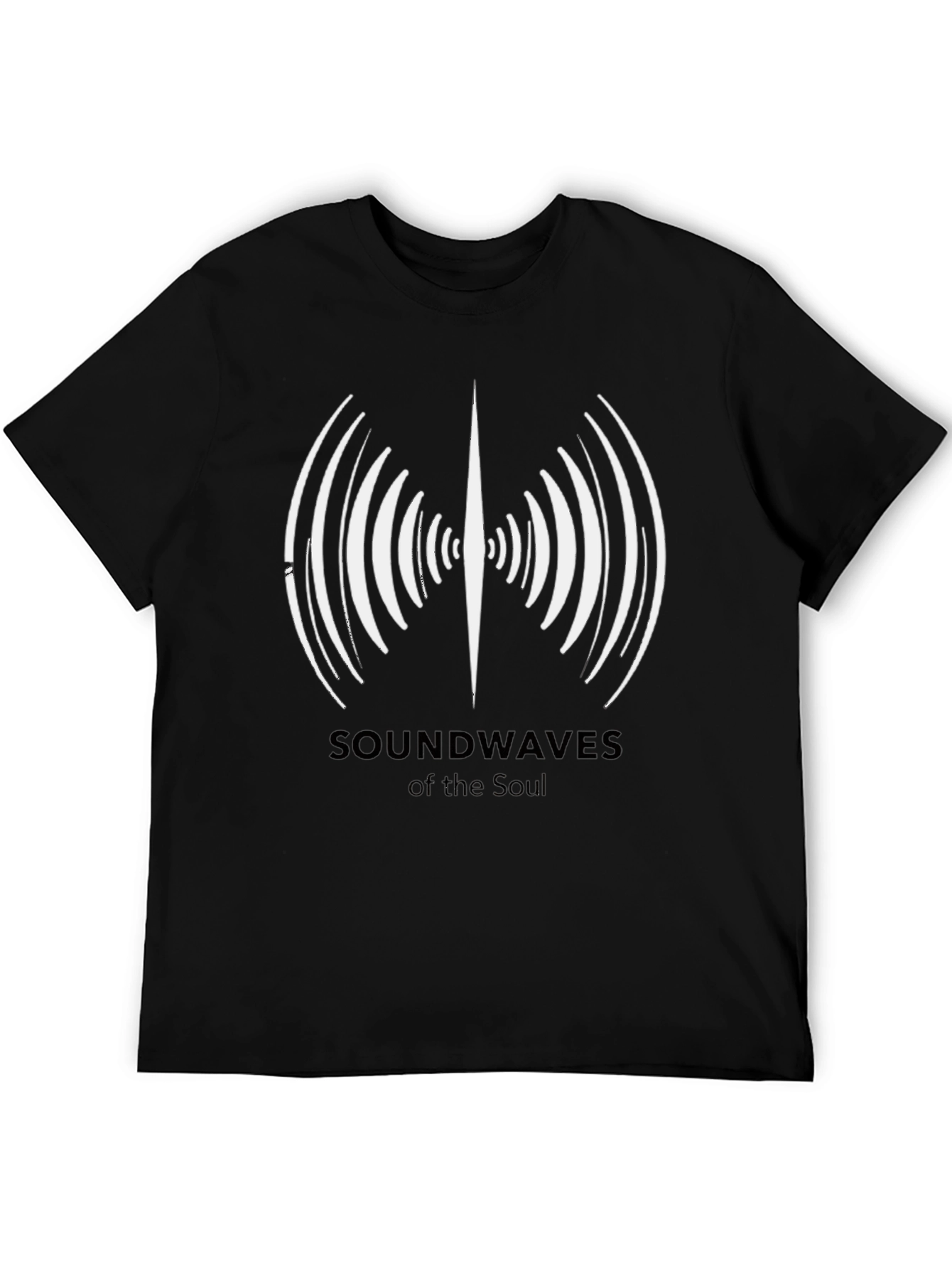 Soundwaves of the Soul Black Graphic T-Shirt