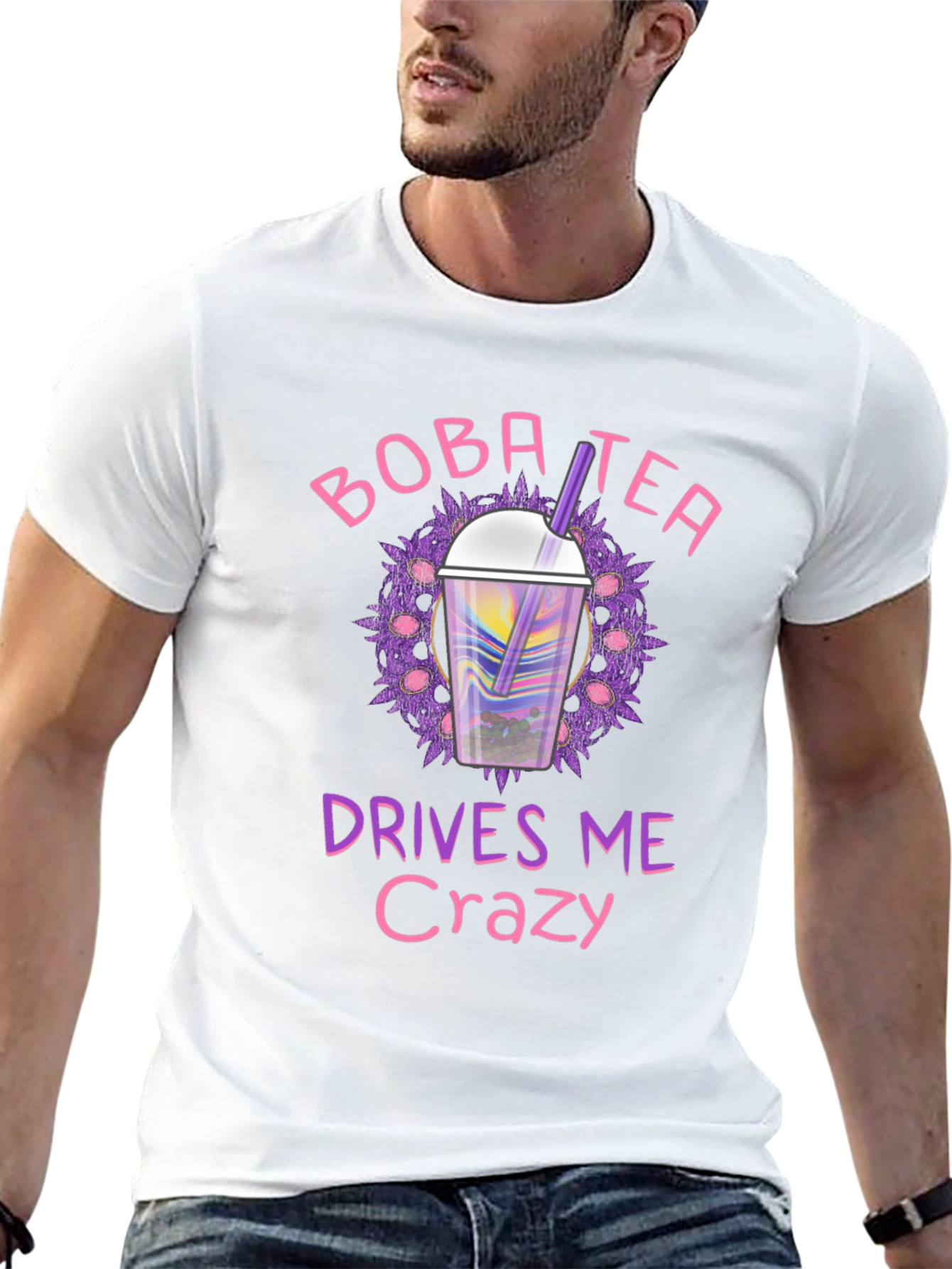 Boba Tea Drives Me Crazy Black T-Shirt