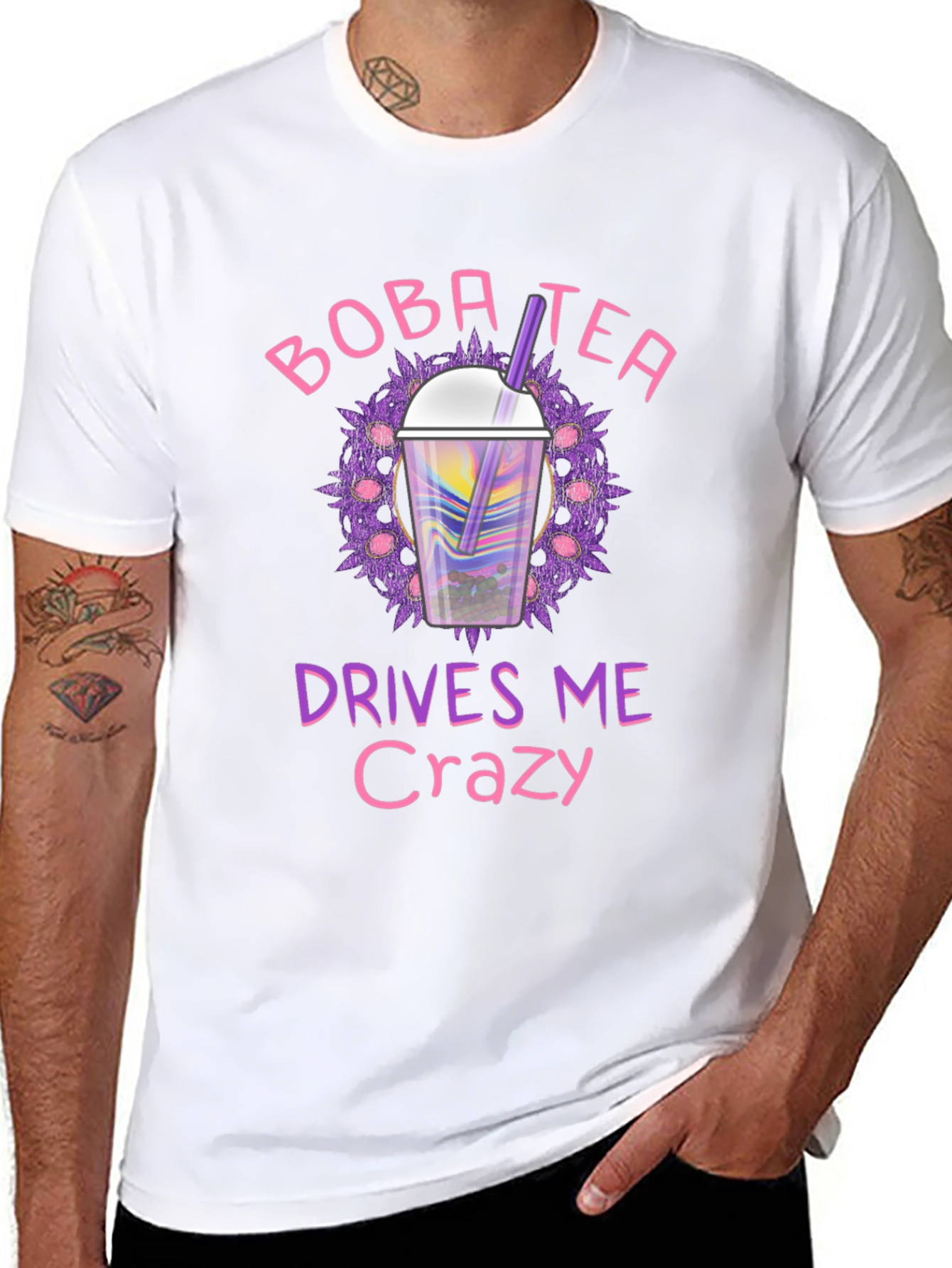 Boba Tea Drives Me Crazy Black T-Shirt